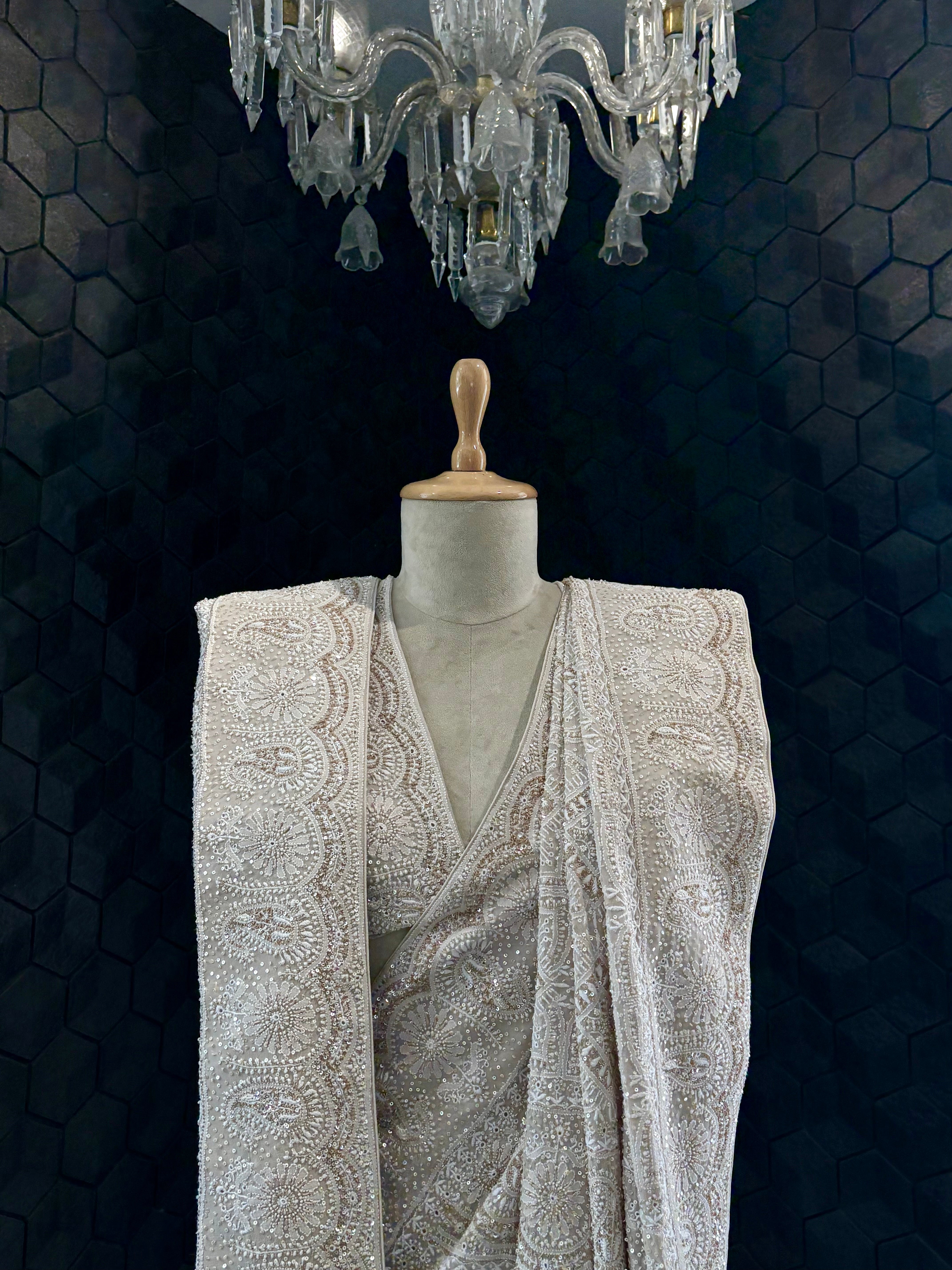 Premium Chikankari Saree