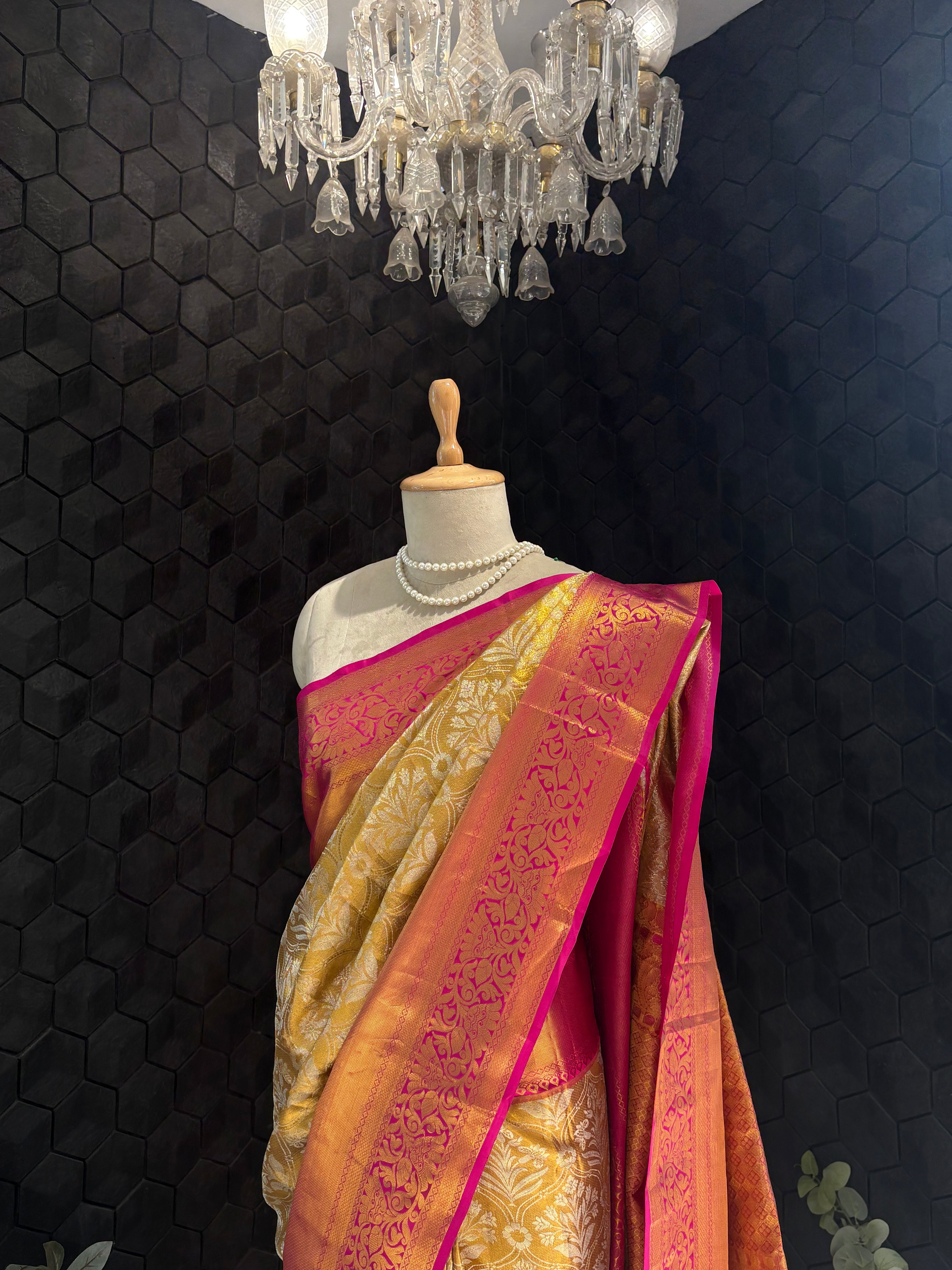 Yellow Silk Saree