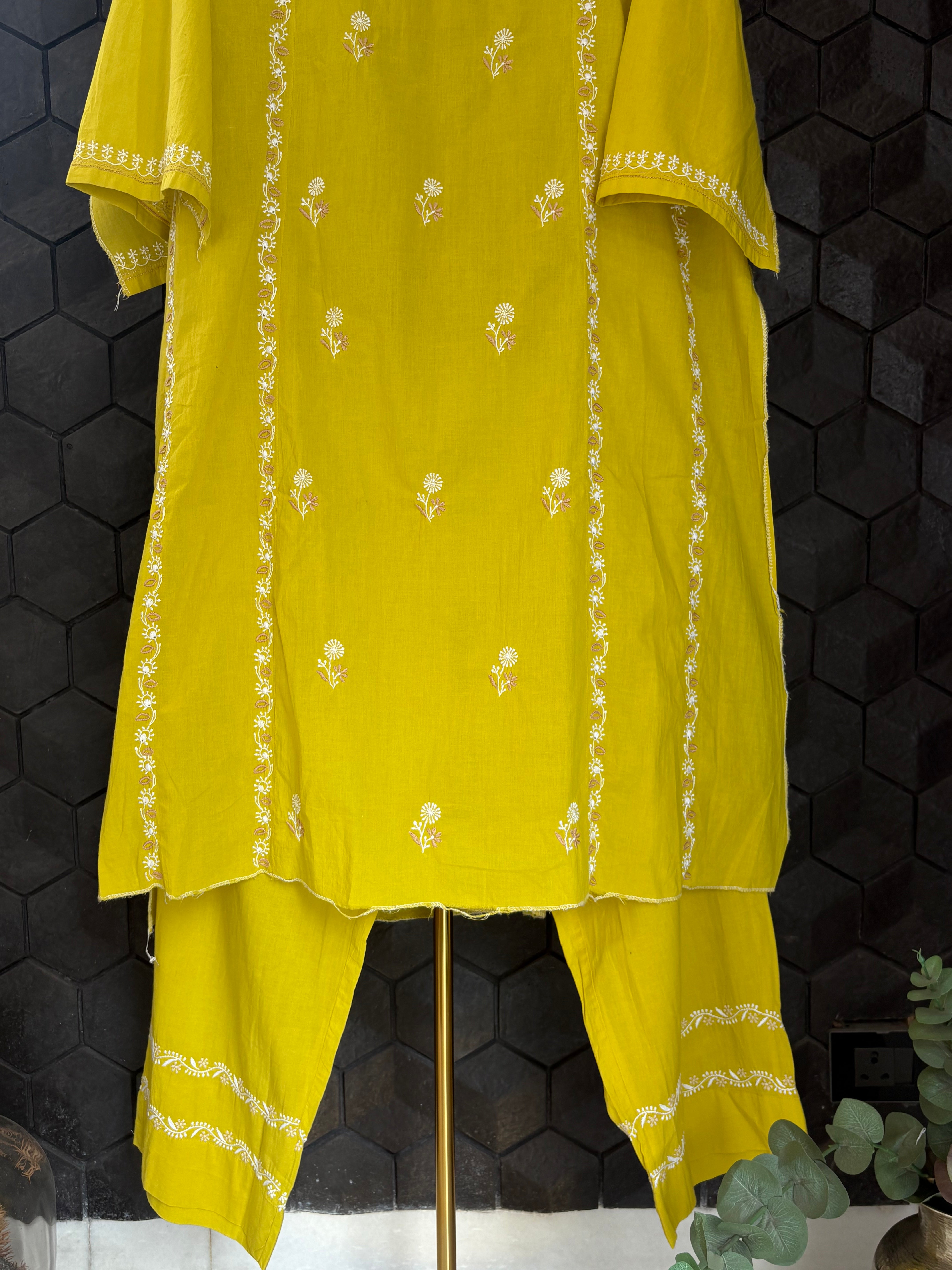 Lime Green Cotton Co-ord Set