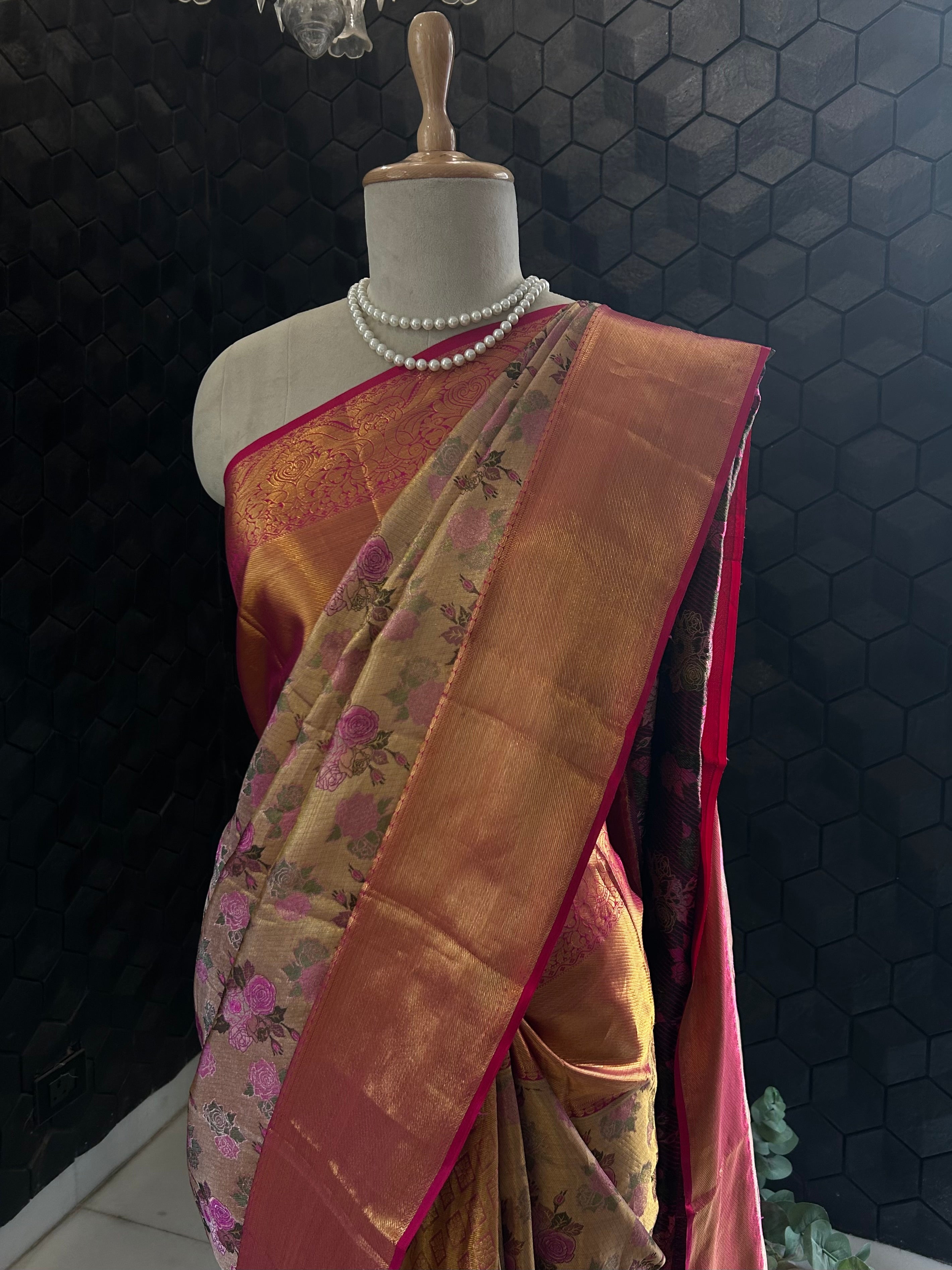 Pink Silk Saree
