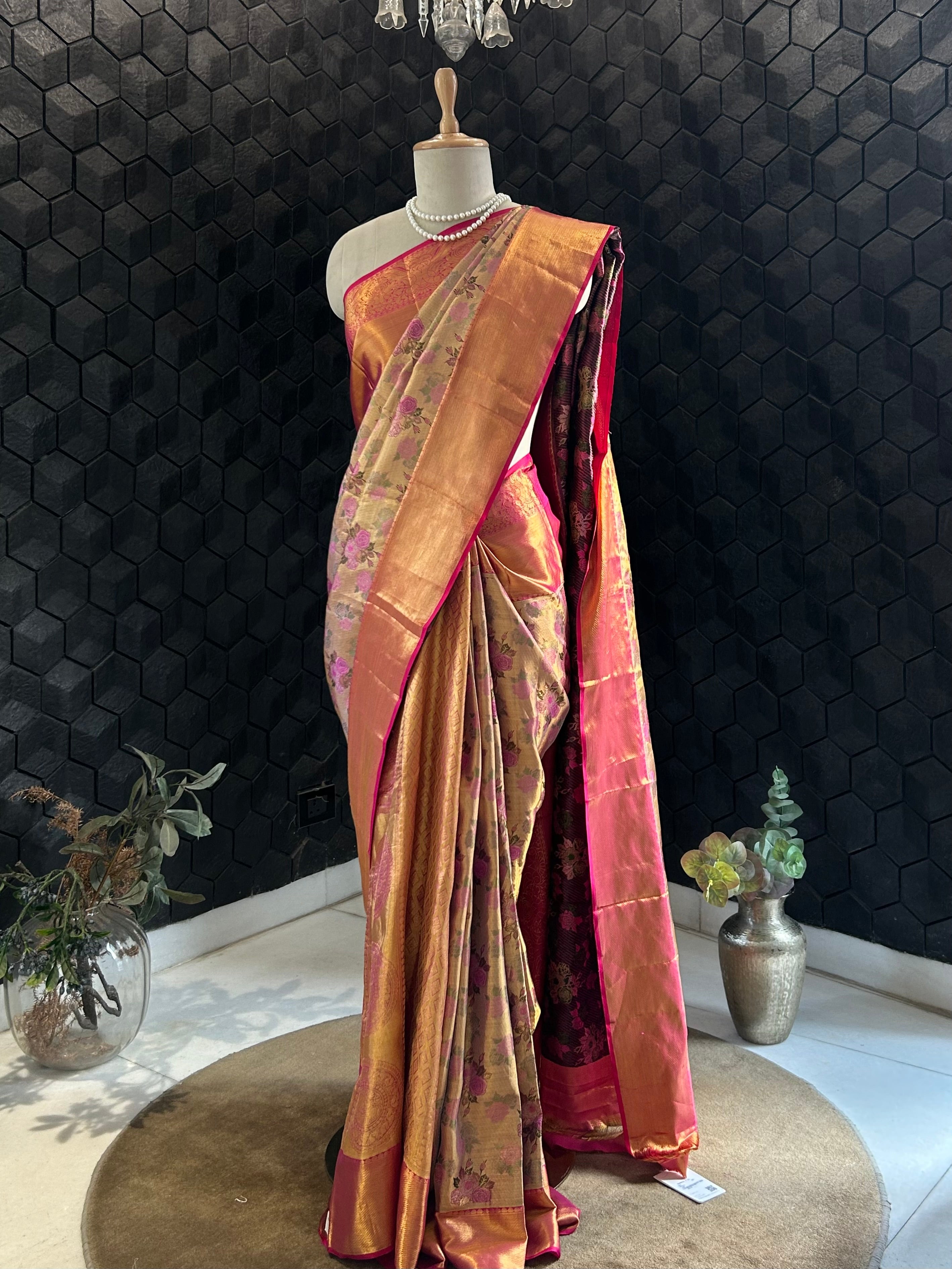 Pink Silk Saree