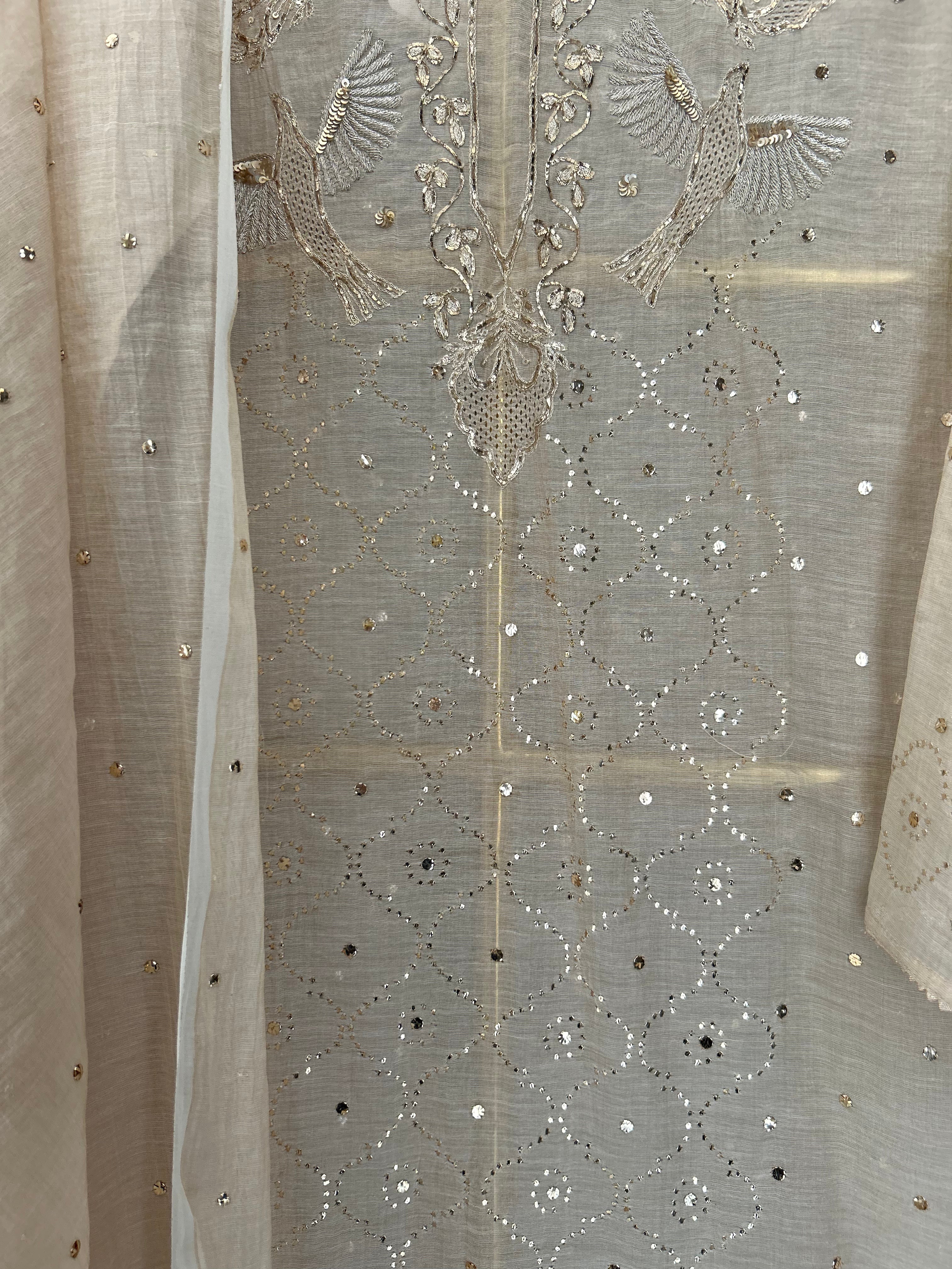 Golden Tissue Mukaish Kurta Set