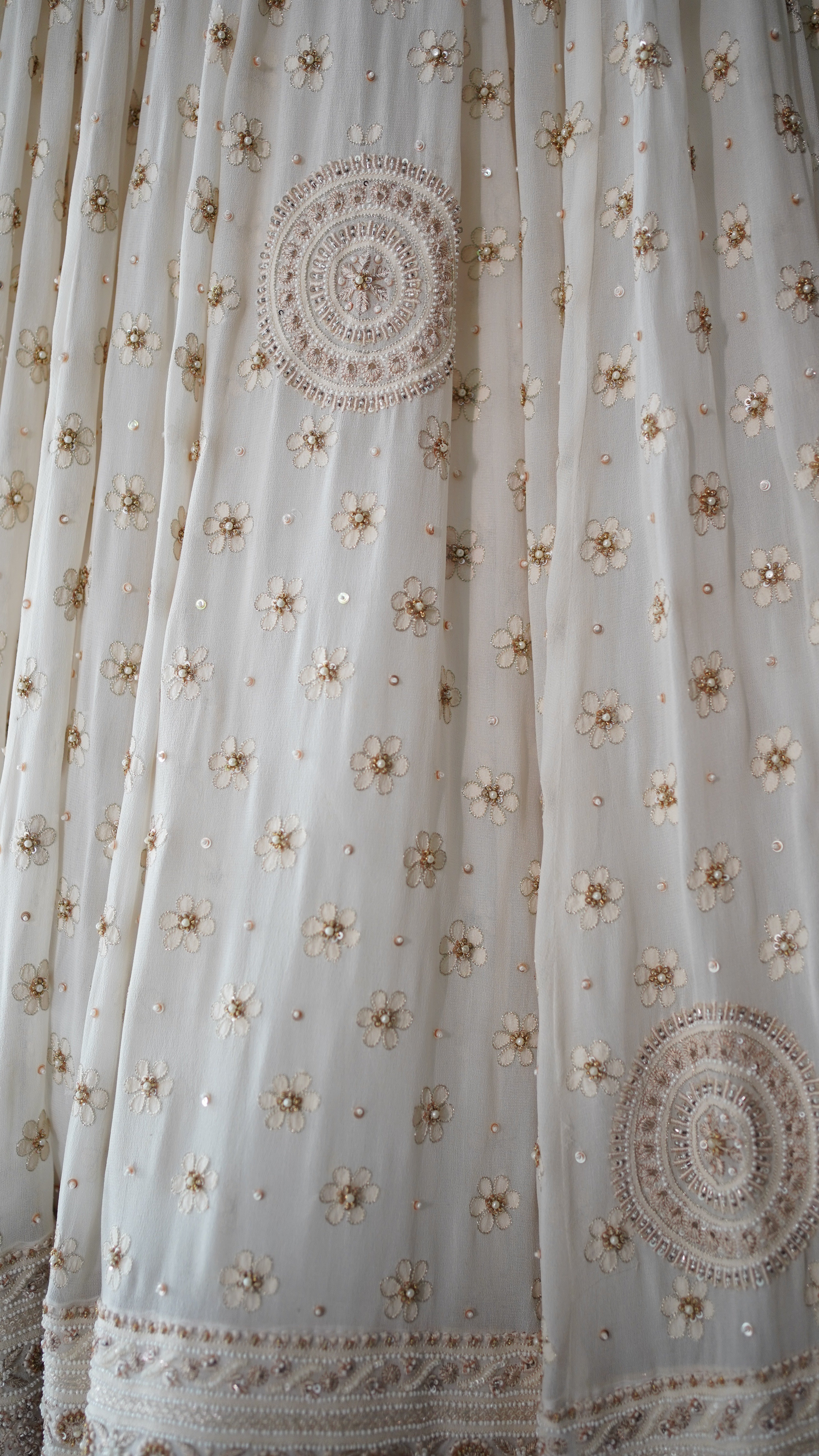 Ivory Chikankari Lehenga with corset