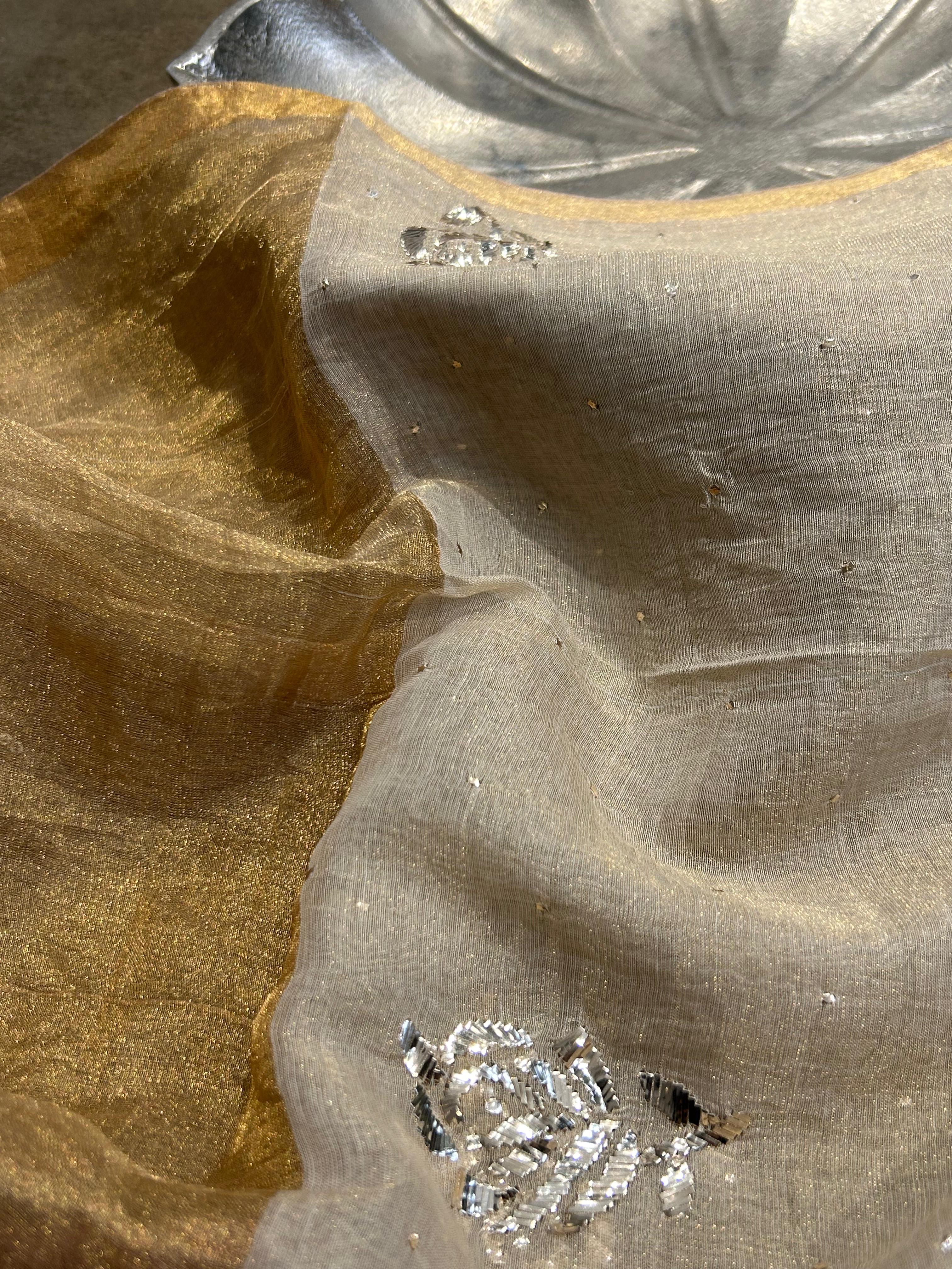 Gold Tissue Mukaish Dupatta