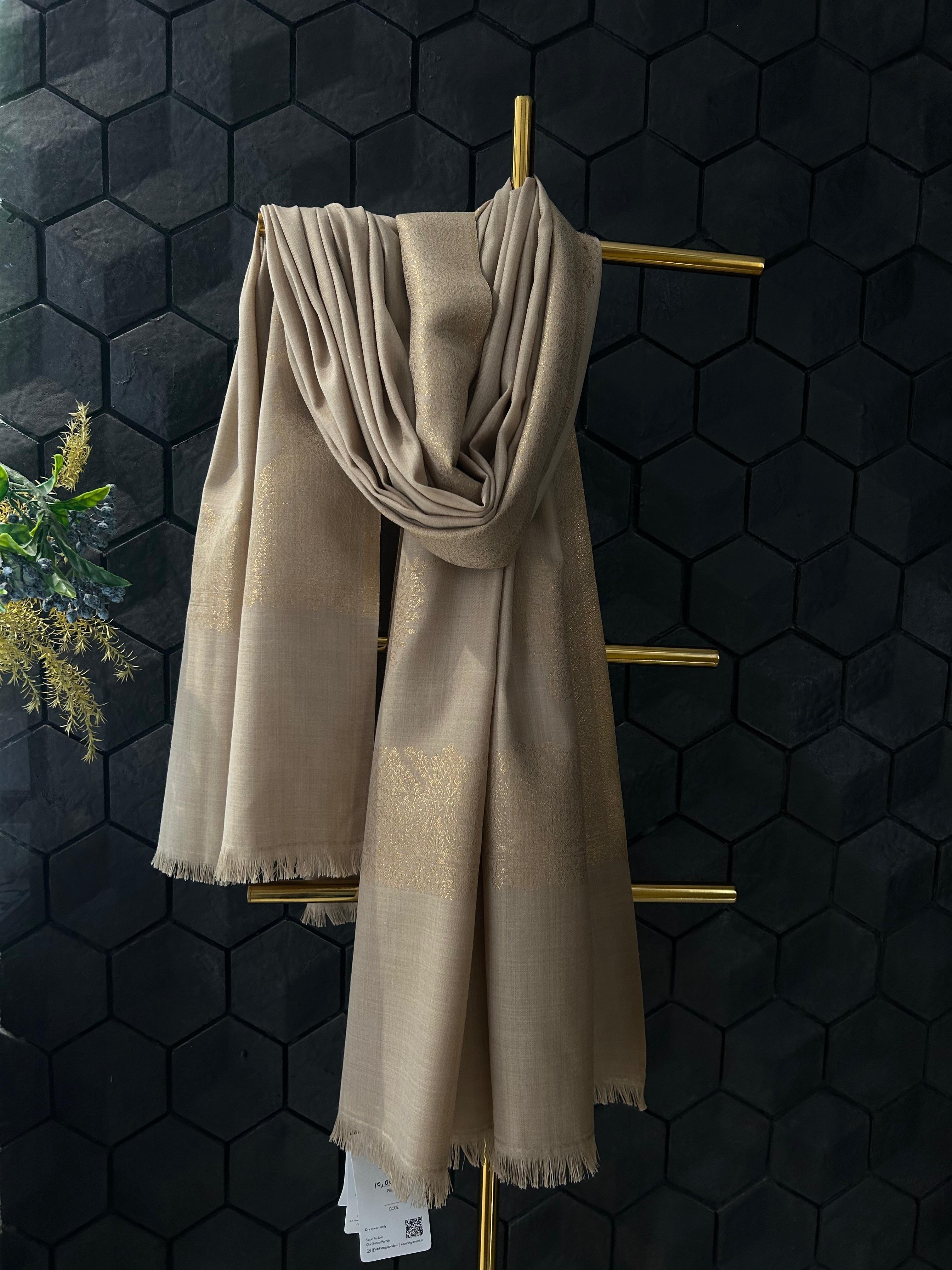 Beige Woolen Shawl