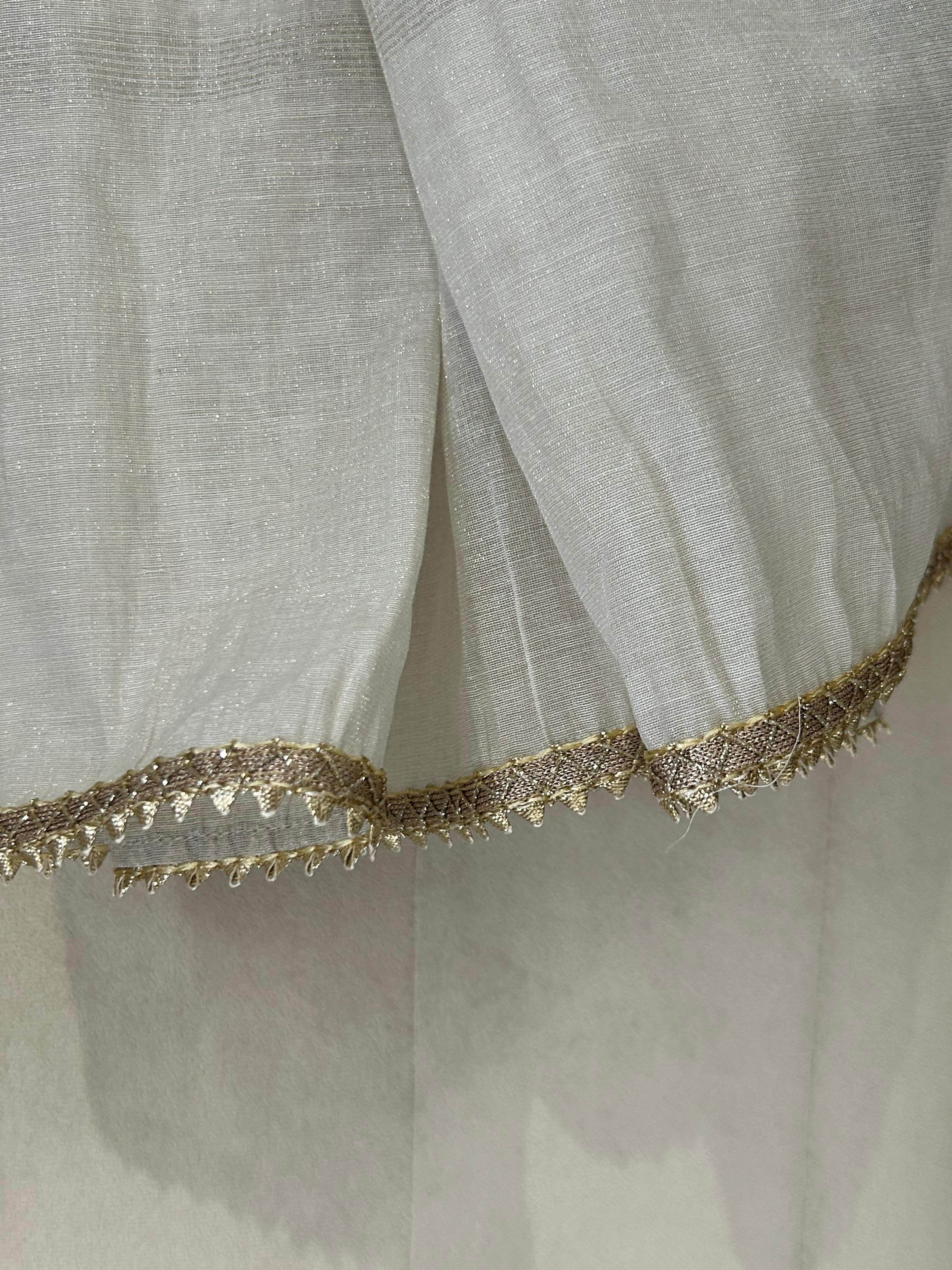 Silver tissue dupatta
