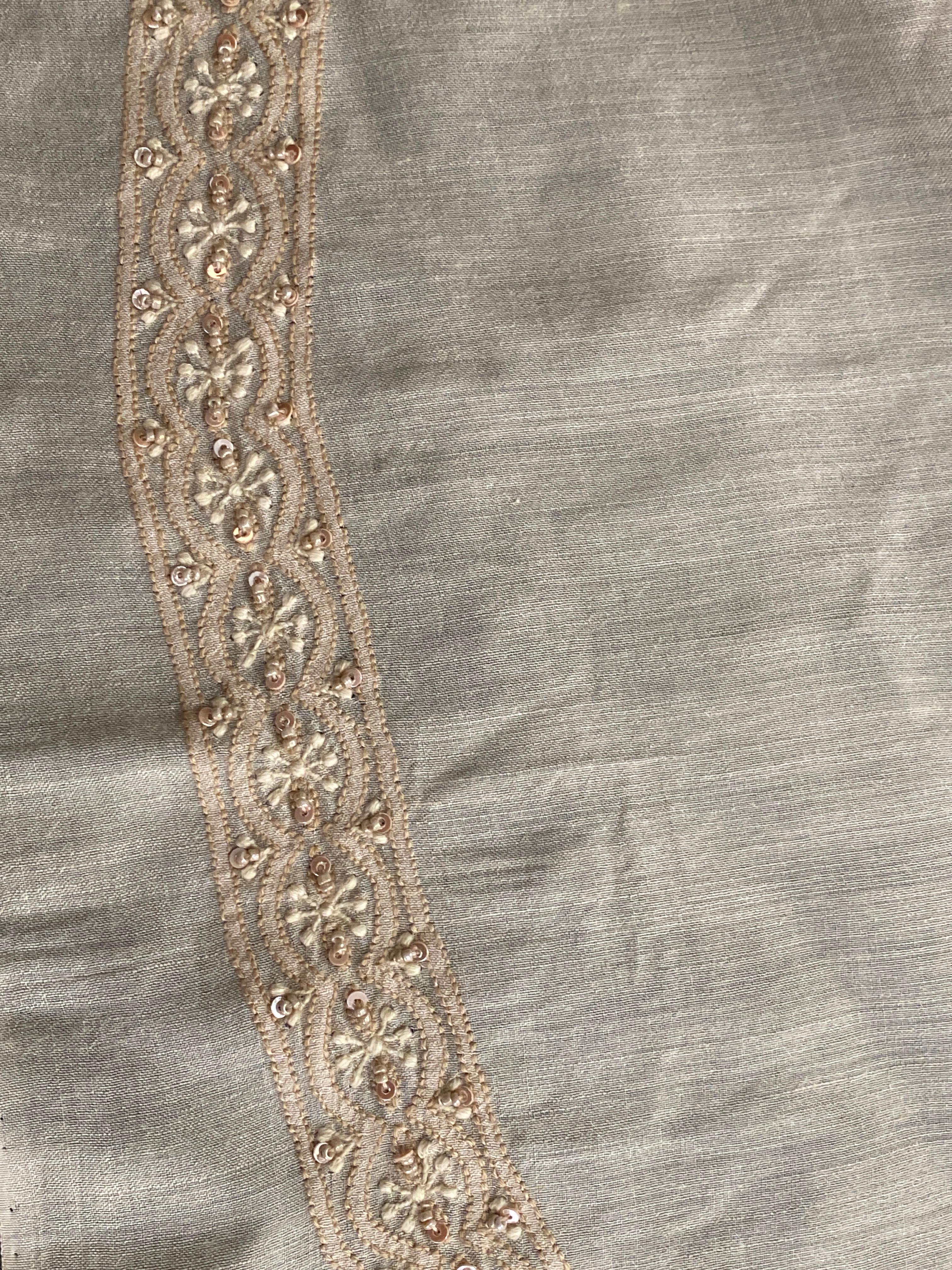 Mens Munga Silk Chikankari Sadri/Waistcoat