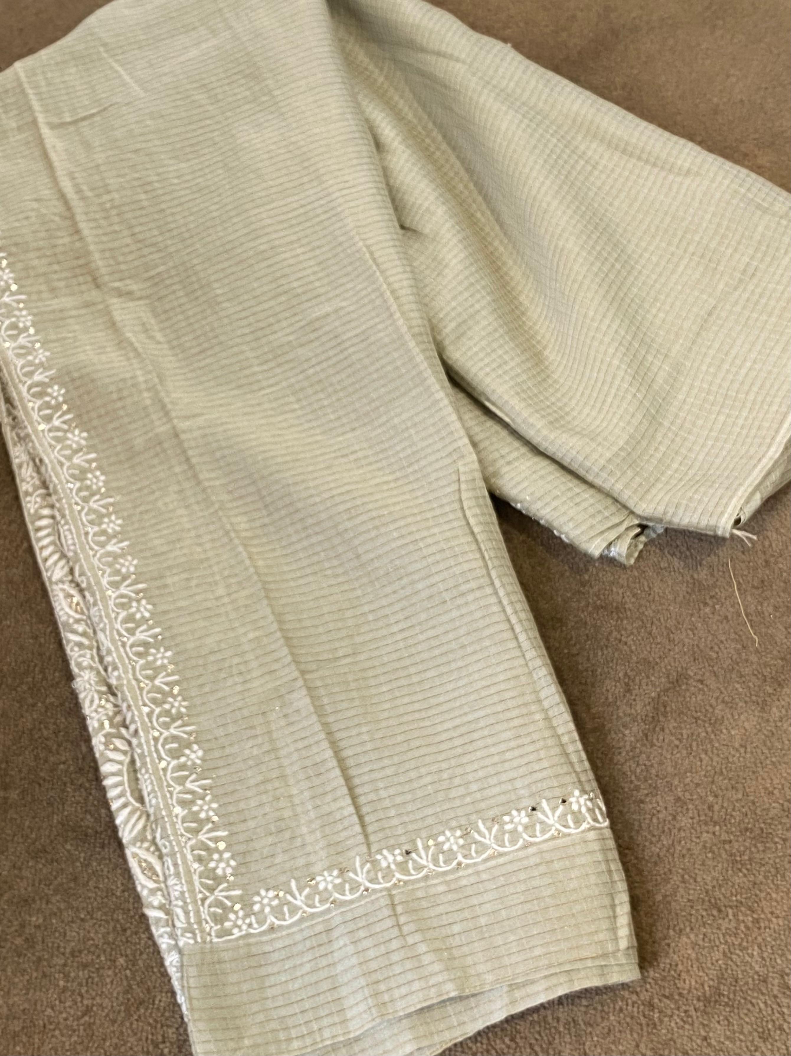 Off WHITE MAHESHWARI CHIKANKARI CO-ORD SET
