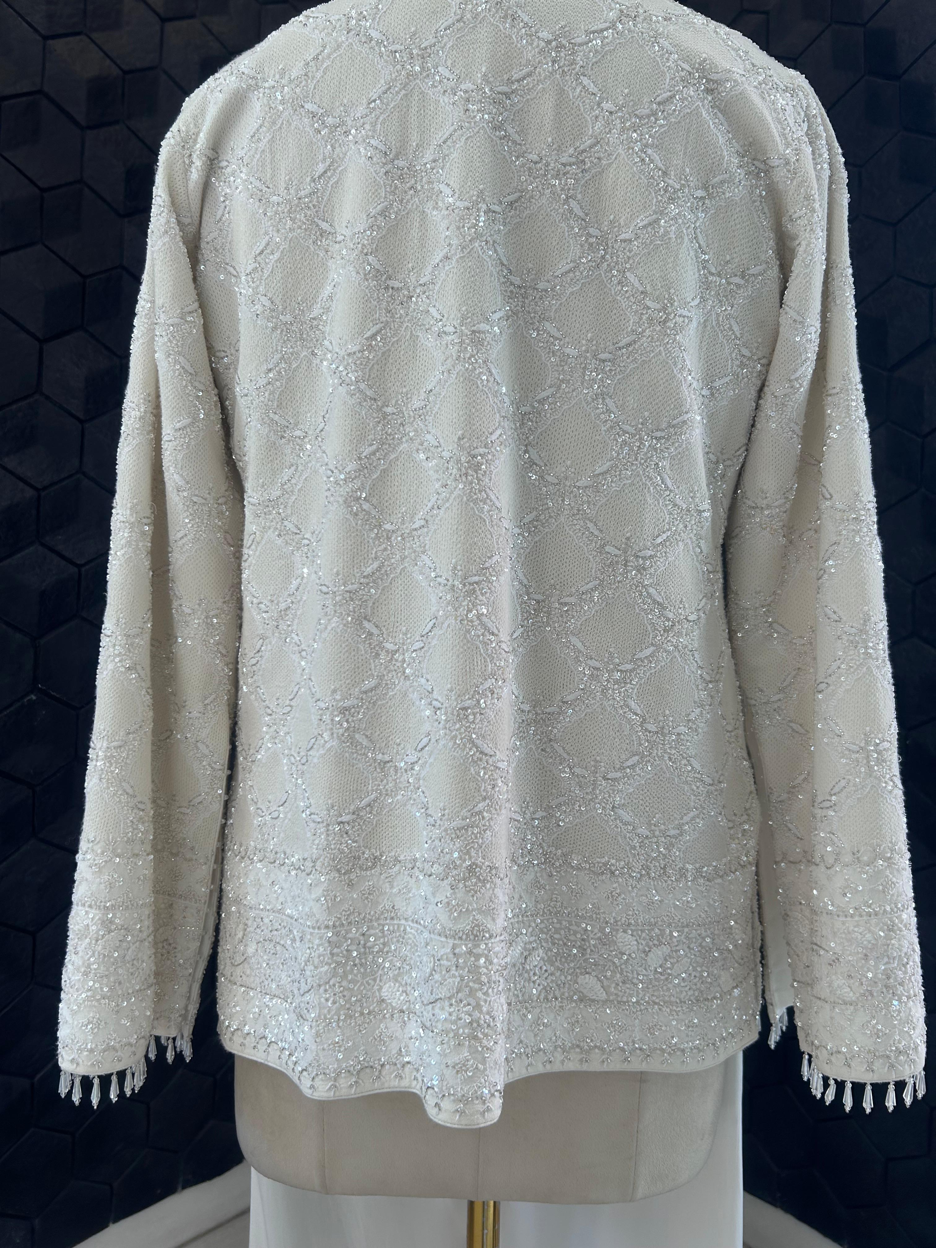 White georgette chikankari gilet-set