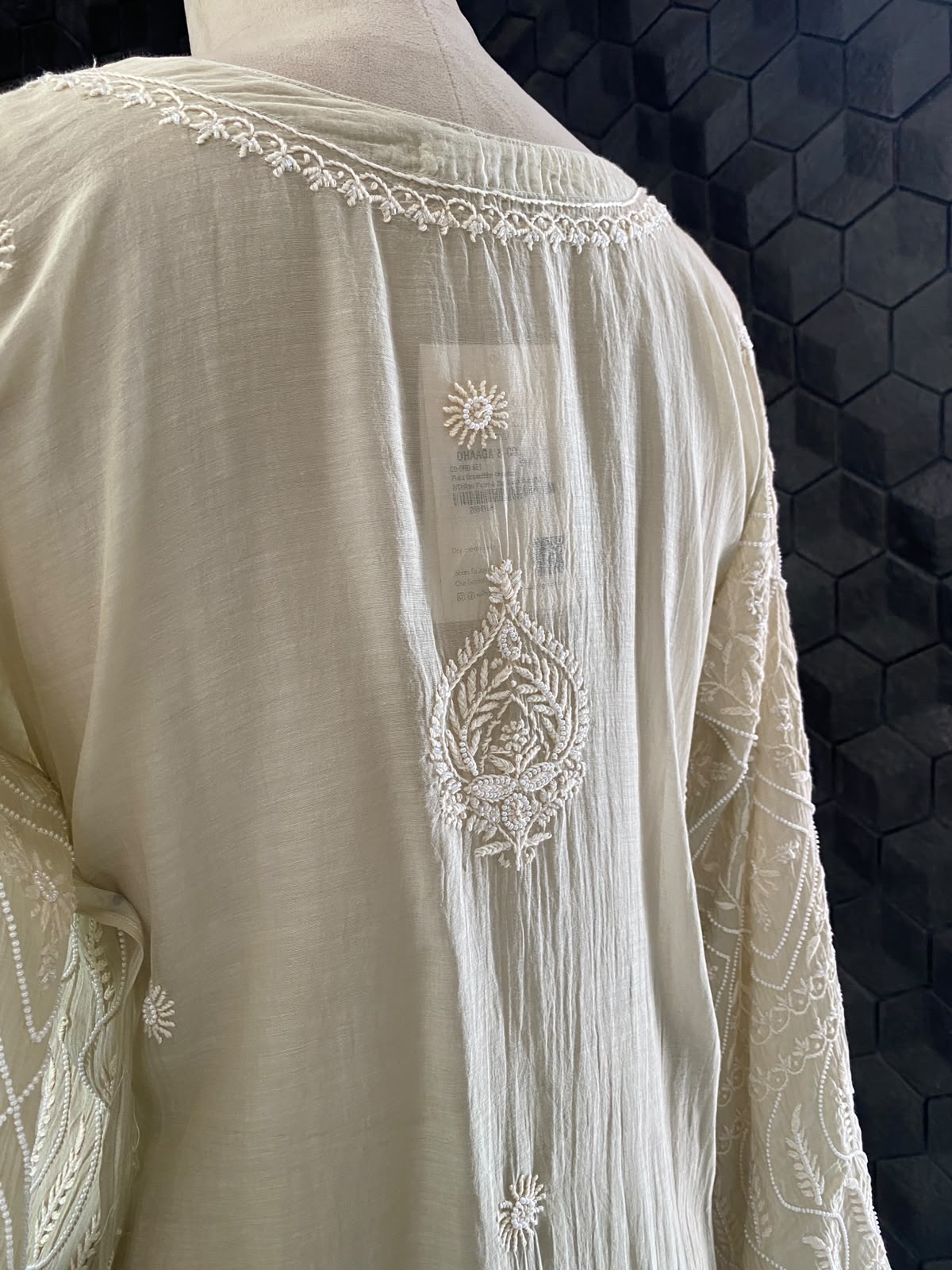 Sage Green Mul Chanderi Chikankari Co-ord set