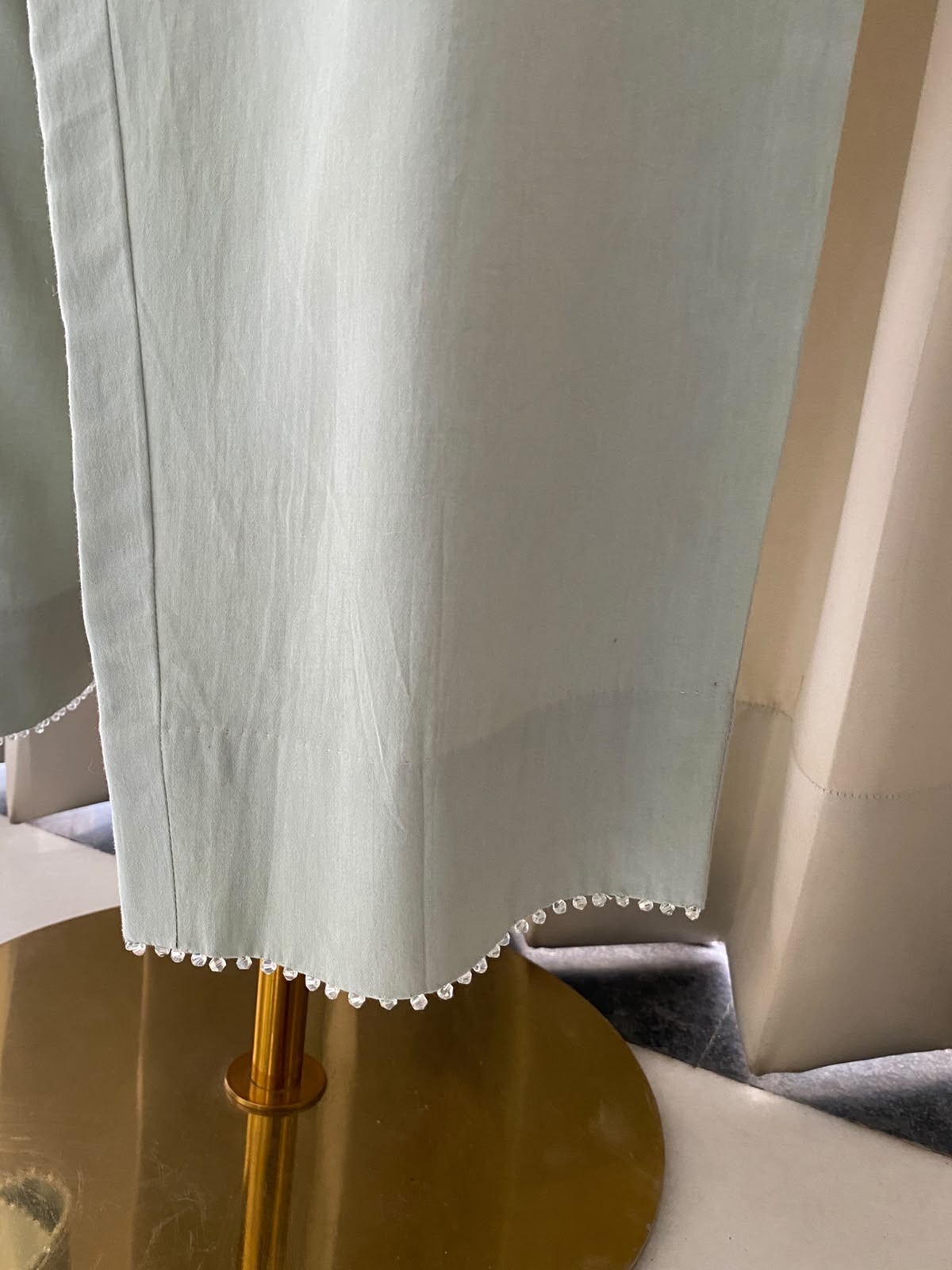 Sage Green Moonga Silk Kurta Set