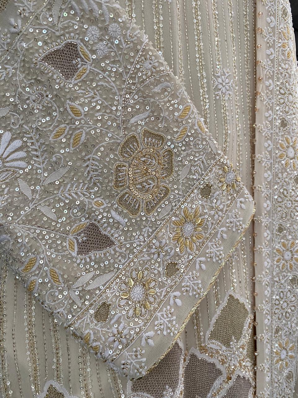 Ek-taar duo-toned kasab jaali sharara set