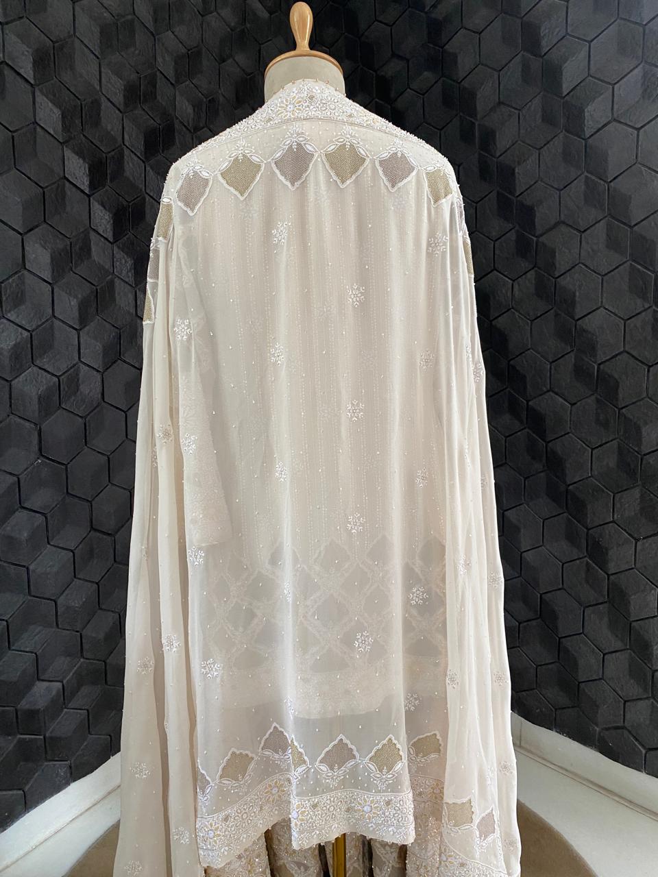 Ek-taar duo-toned kasab jaali sharara set