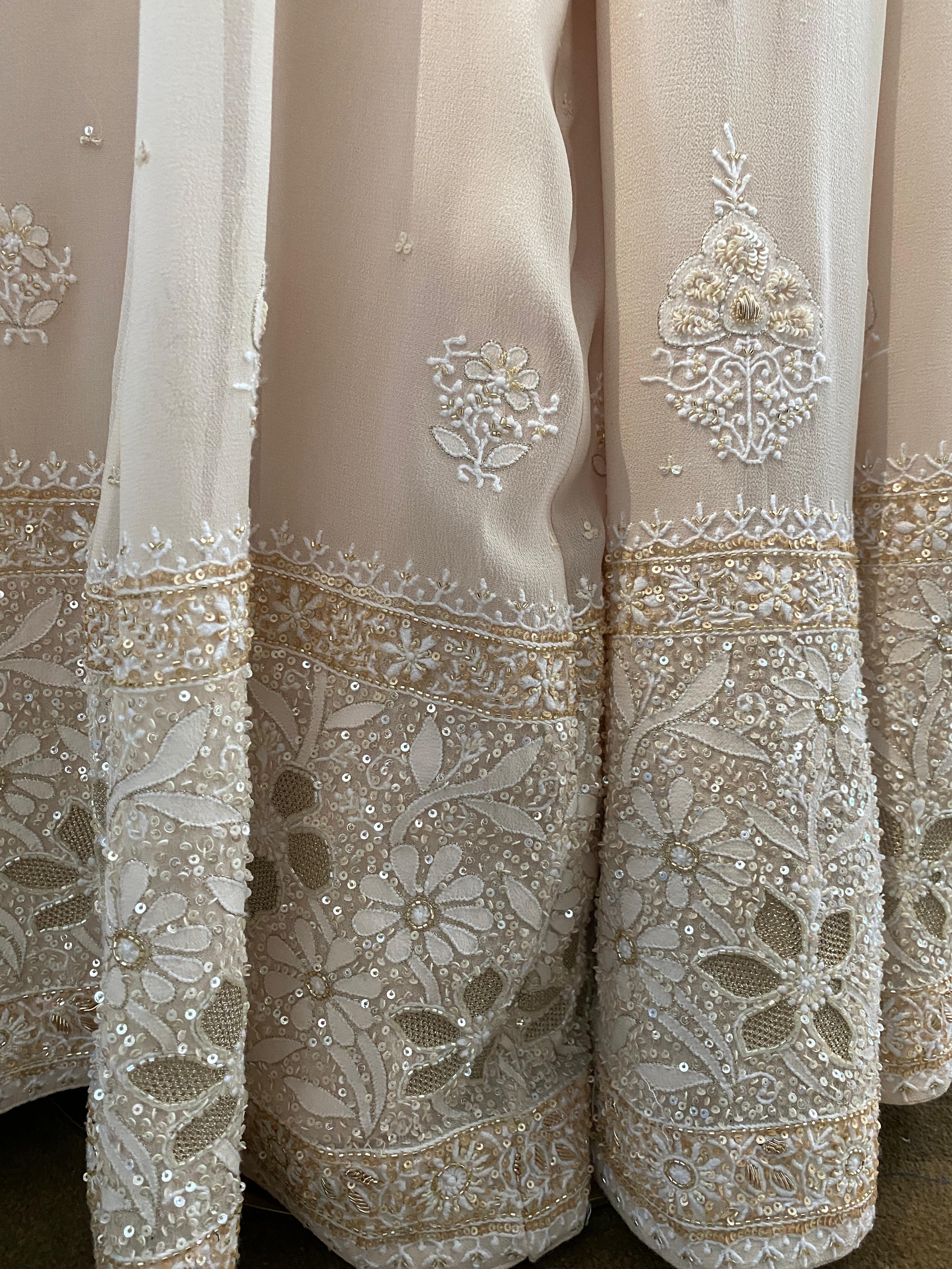Ek-taar kasab jaali Floral boota Sharara set