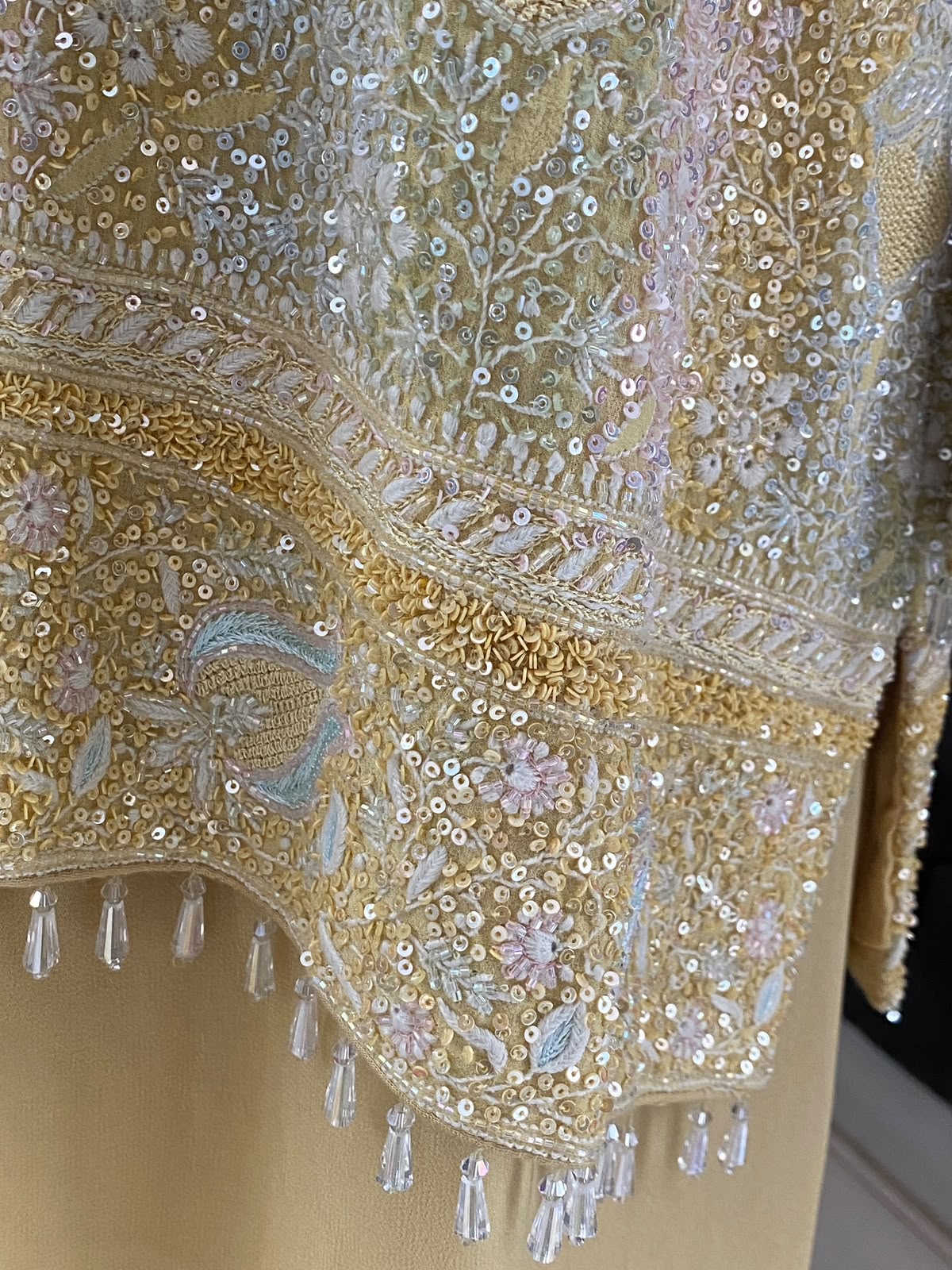 yellow georgette co-ord set