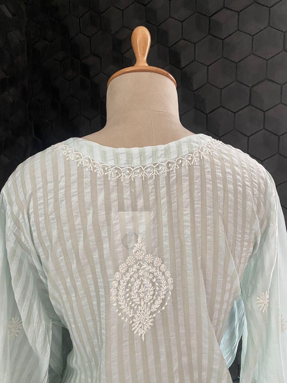 Mint Mul Chanderi Floral Co-ord Set