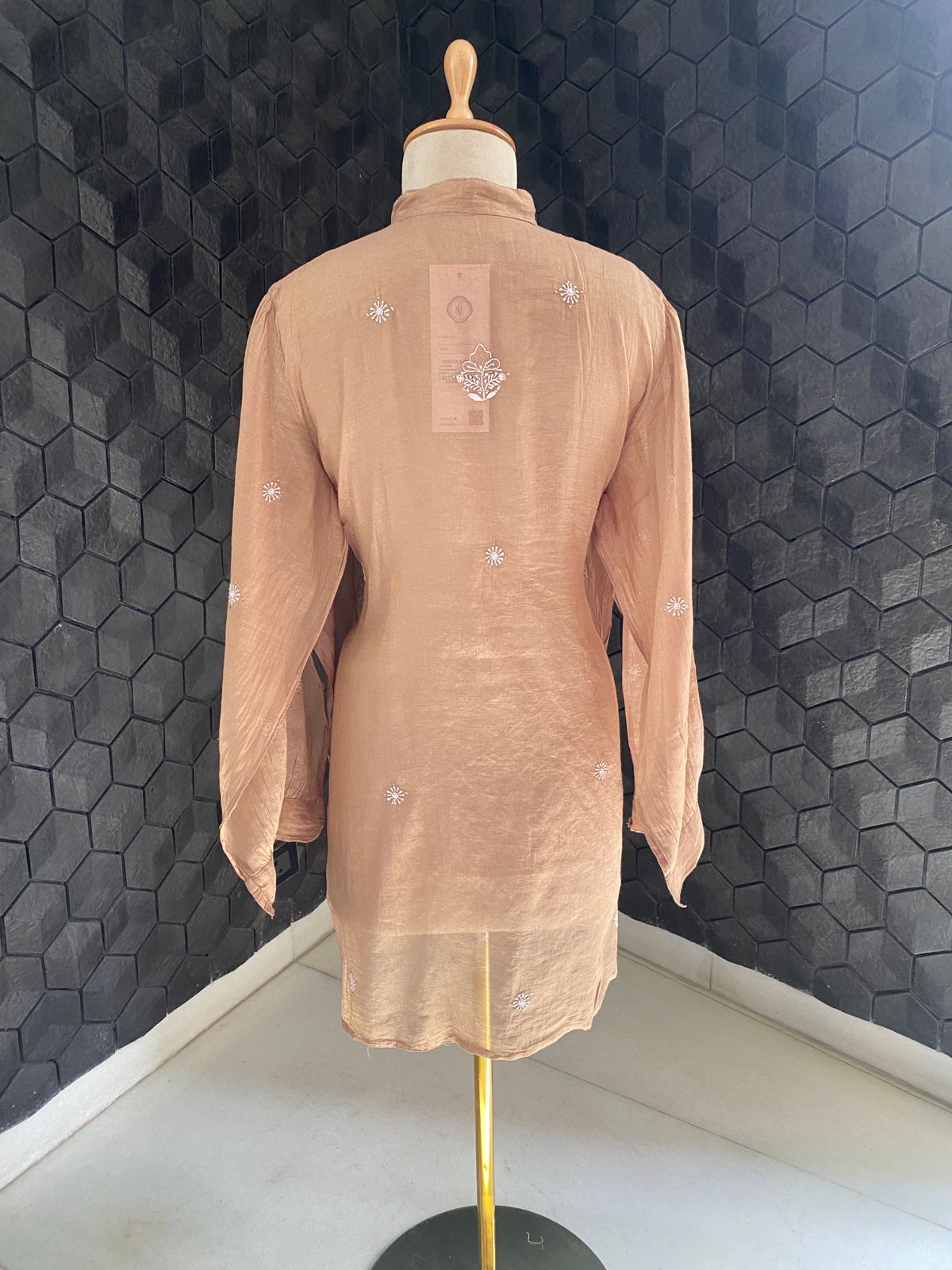 Beige Chikankari Co-ord Set