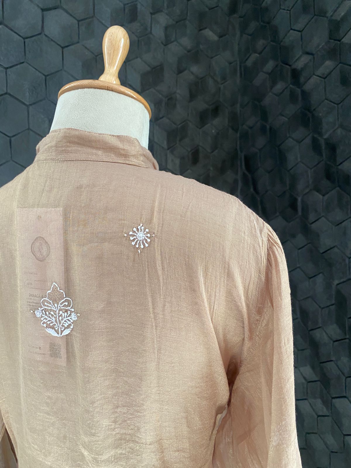 Beige Chikankari Co-ord Set