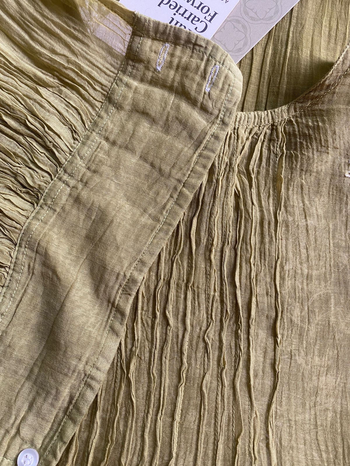Olive Green Chikankari Co-ord Set