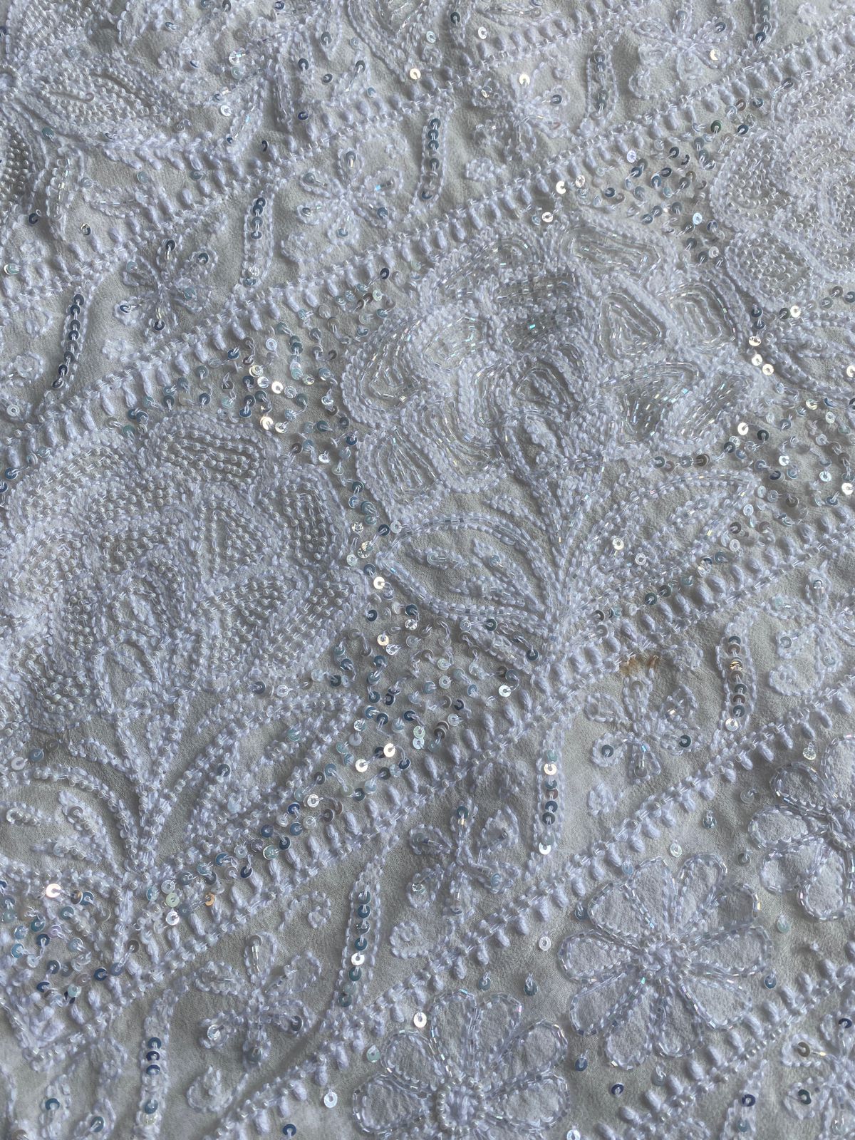 White Georgette Chikankari Lehenga Set