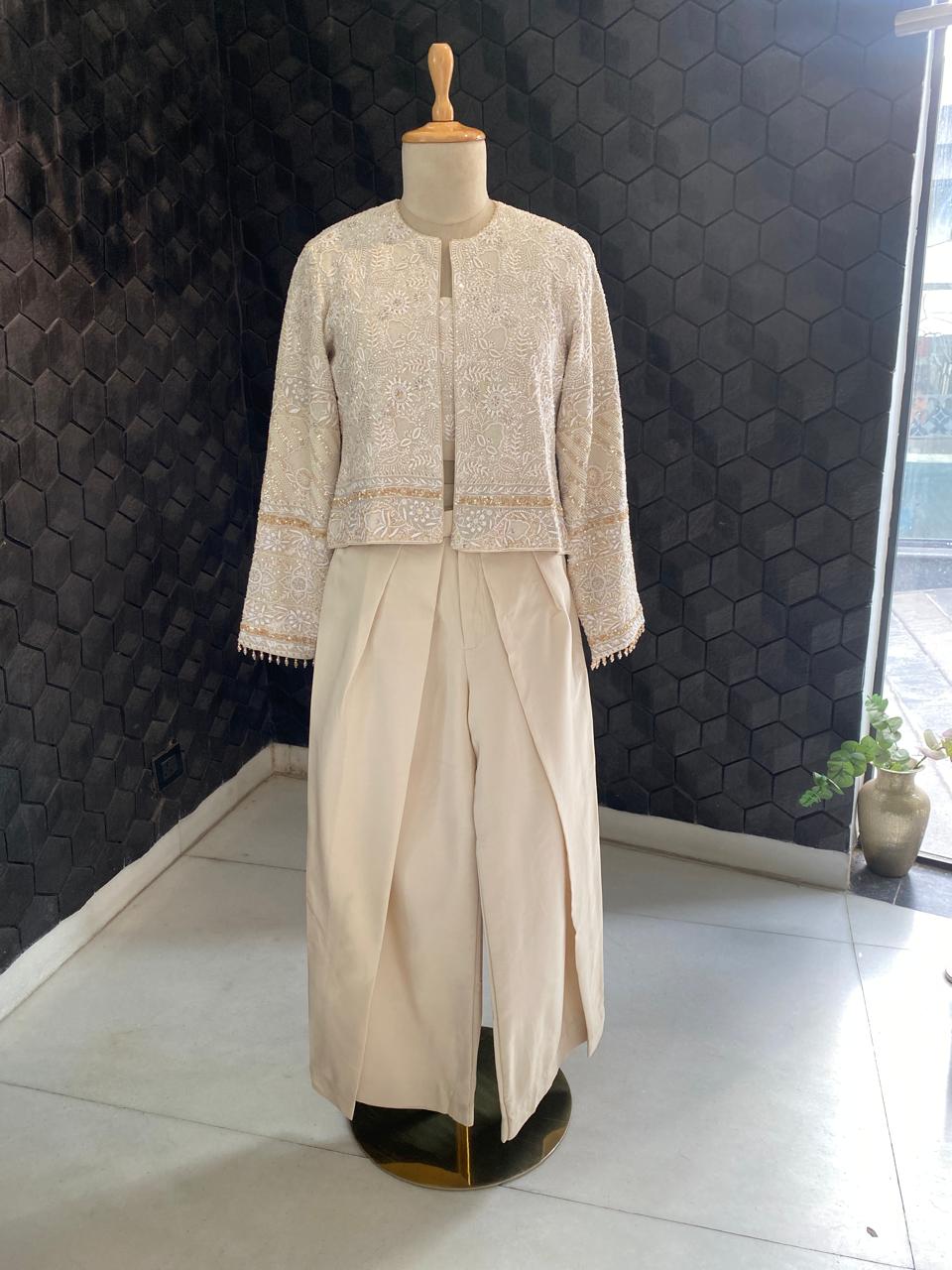 Champagne Bloom  Blazer Set