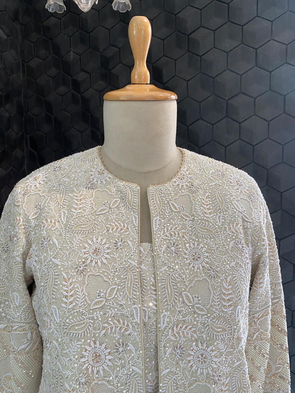 Champagne Bloom  Blazer Set