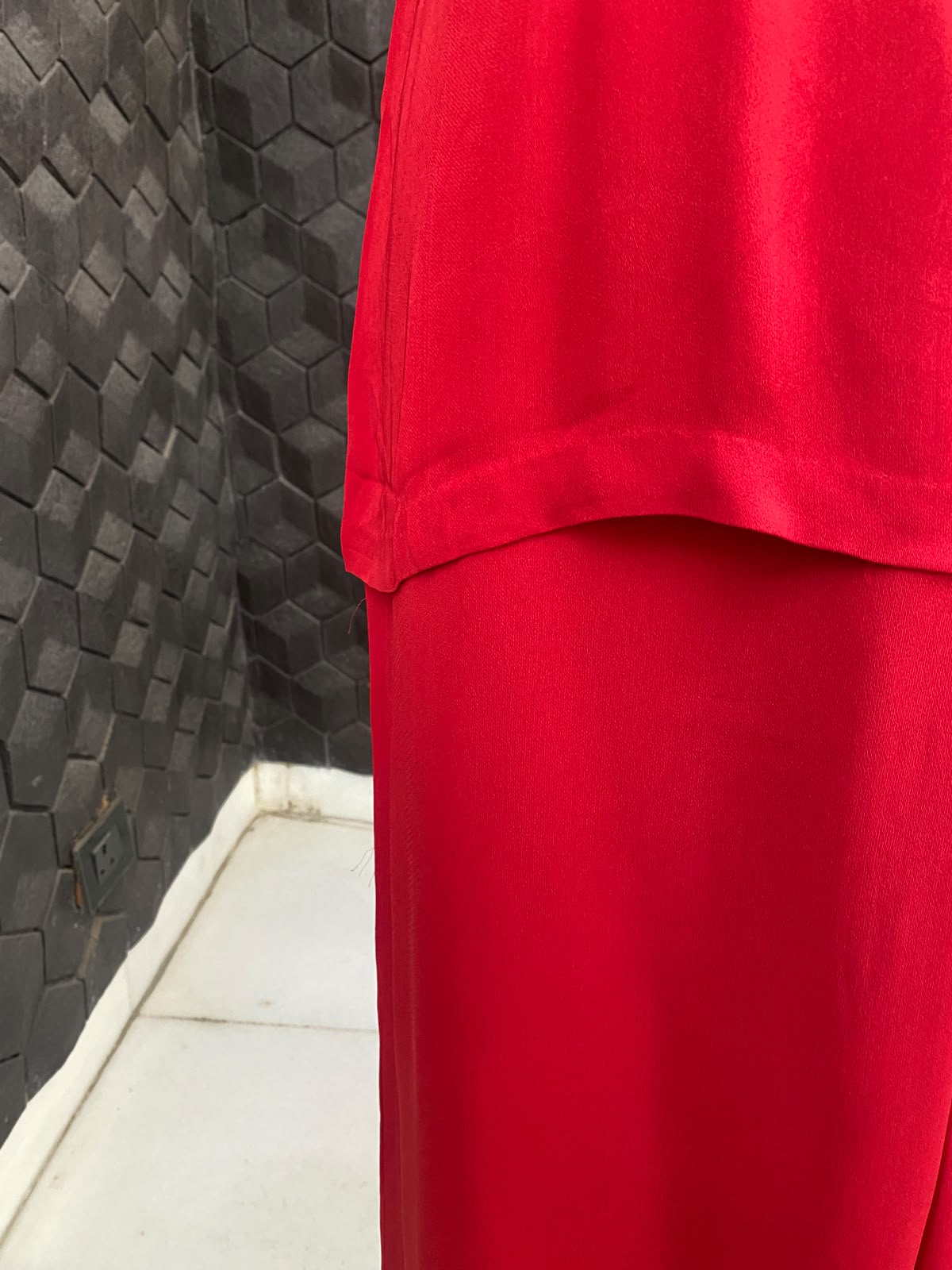 Red Organza Co-Ord Set