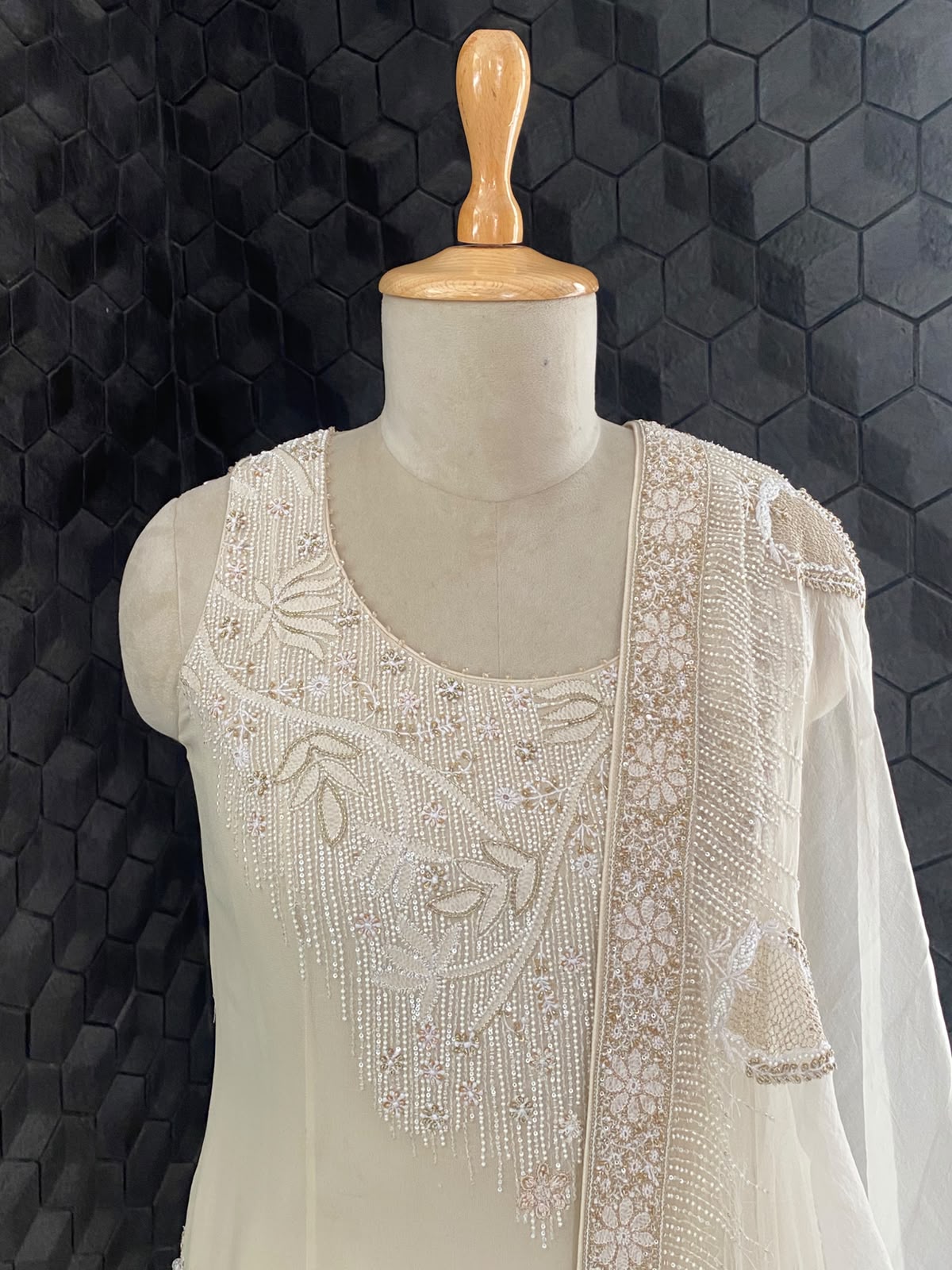 Ivory Intricate Chikankari Sharara Set