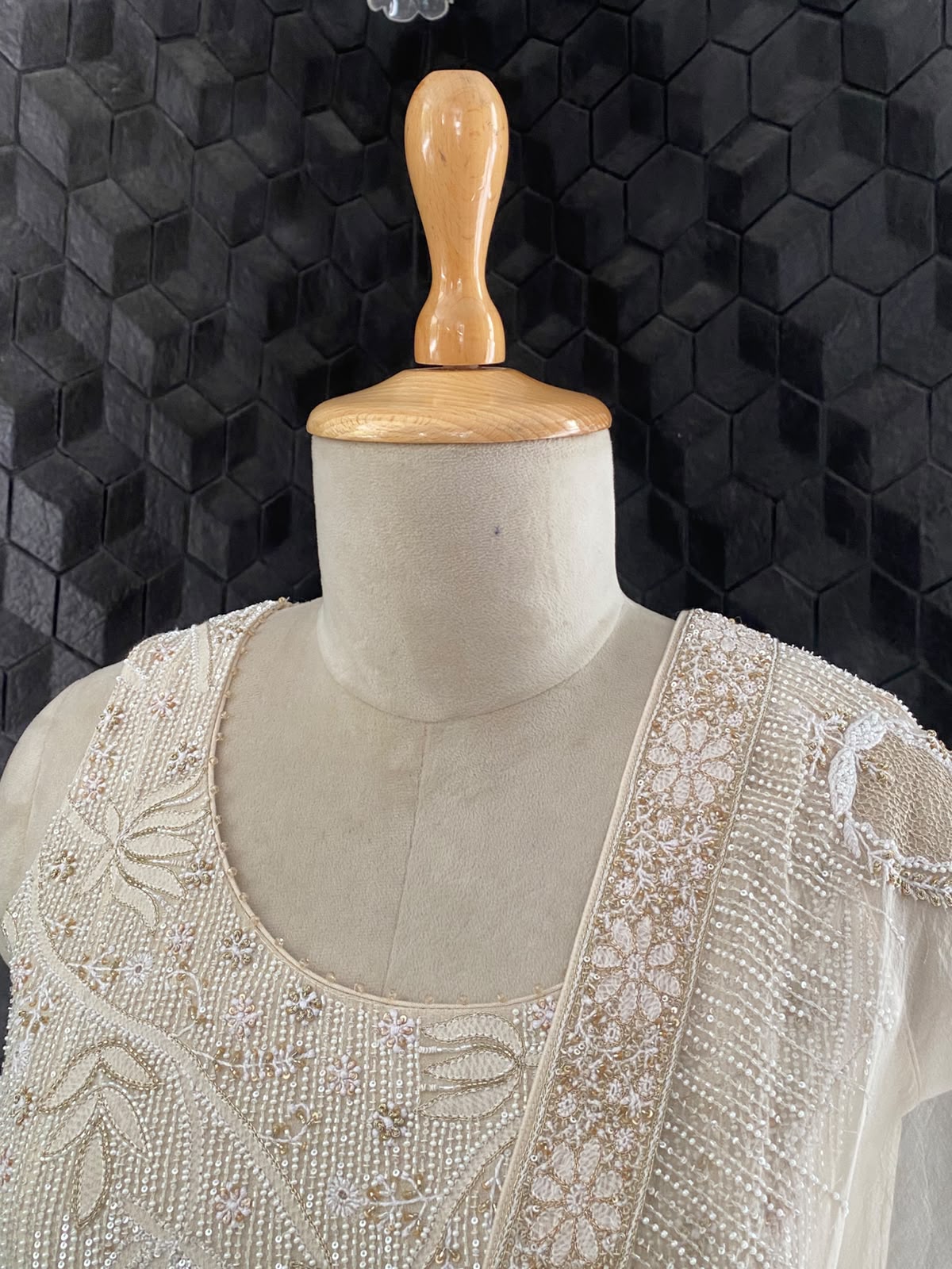 Ivory Intricate Chikankari Sharara Set