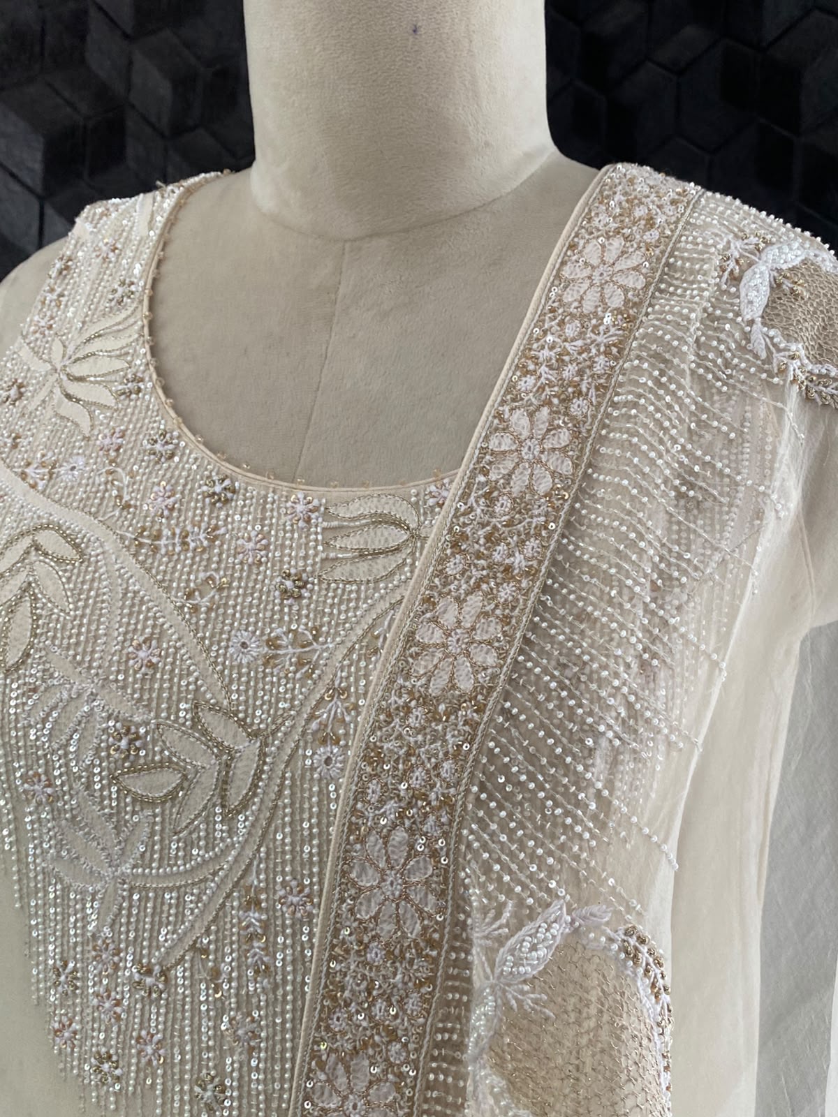 Ivory Intricate Chikankari Sharara Set