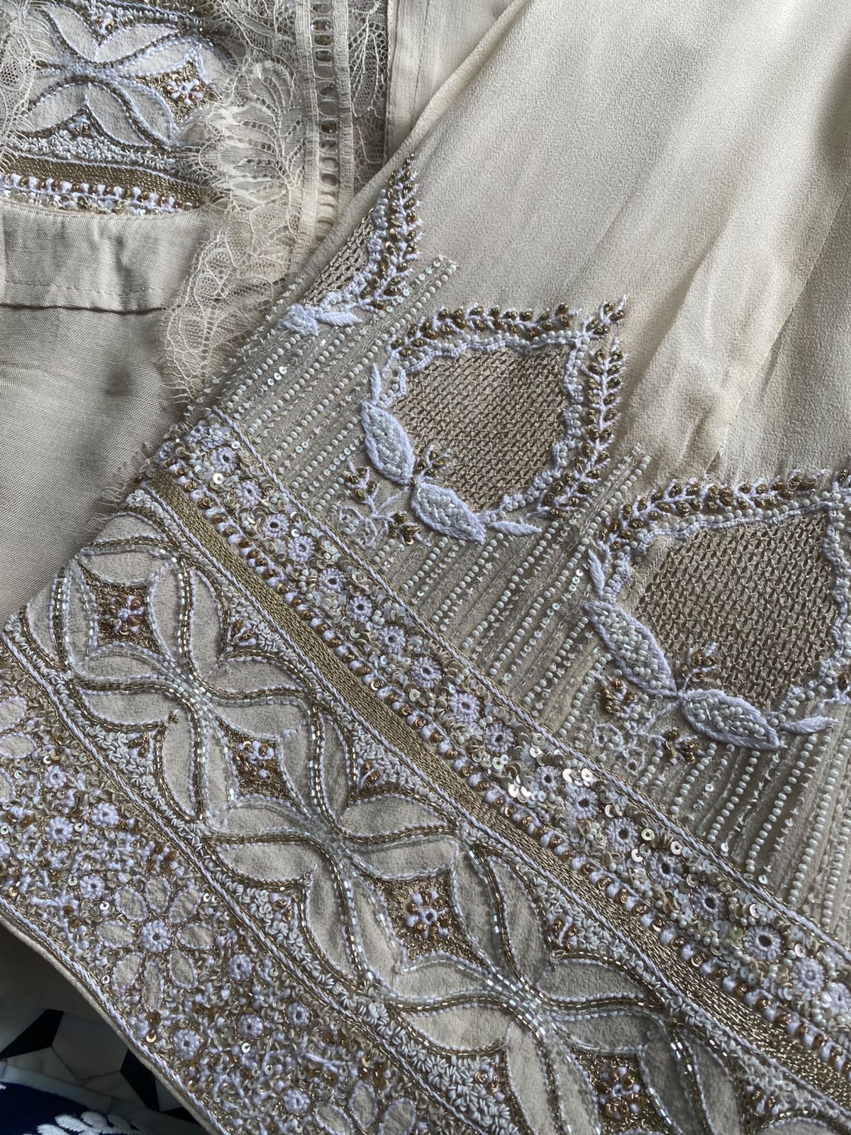 Ivory Intricate Chikankari Sharara Set
