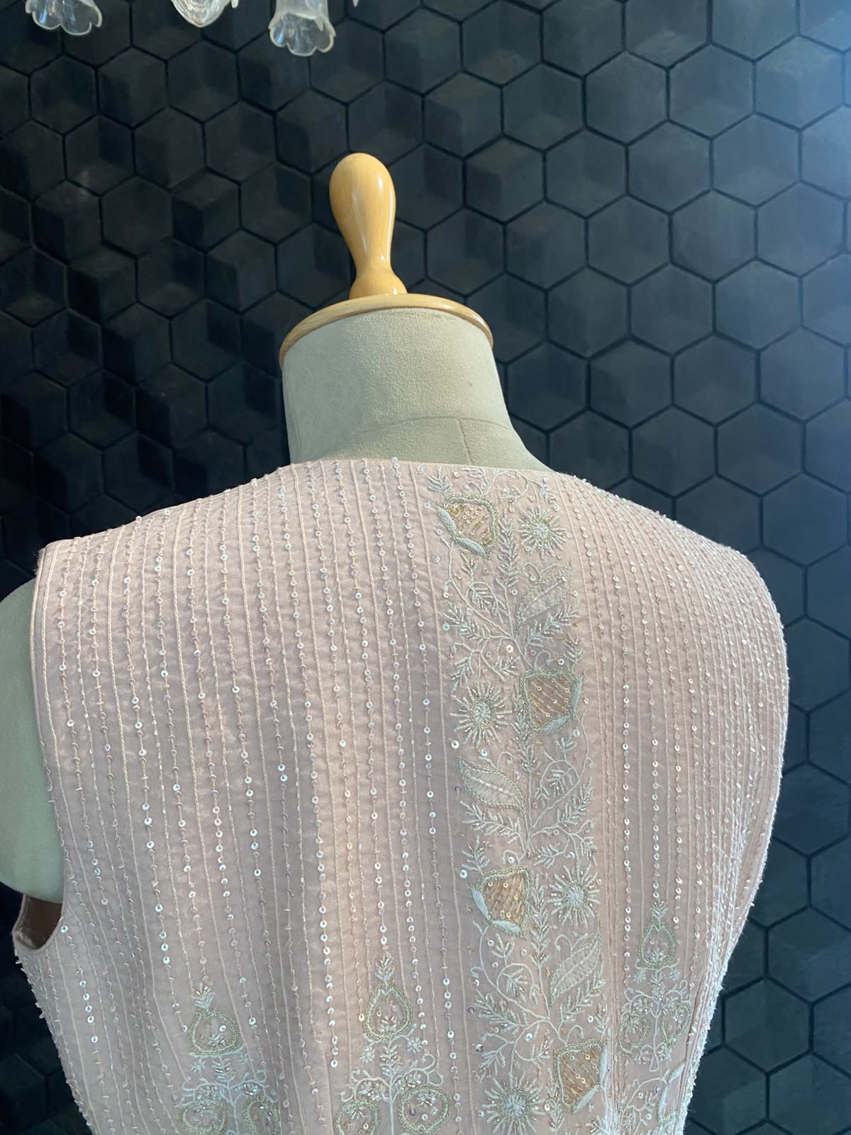 Pink Organza Chikankari Sharara Set