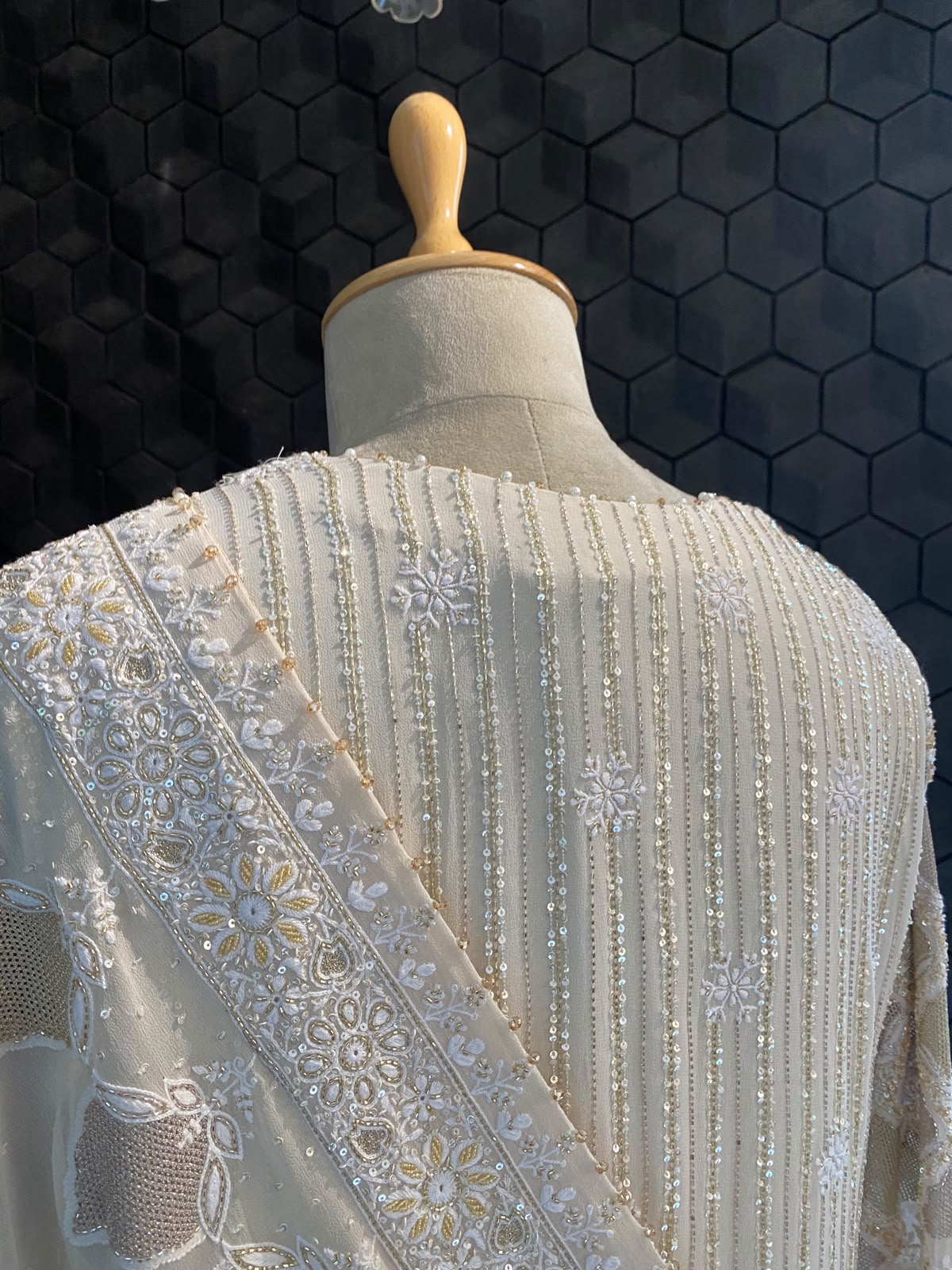 Ivory Embroidered Kurta Sharara Set