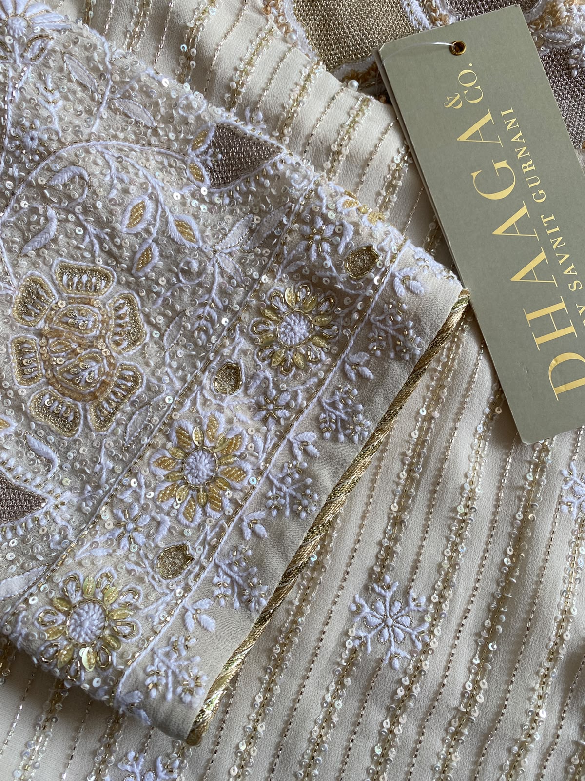 Ivory Embroidered Kurta Sharara Set