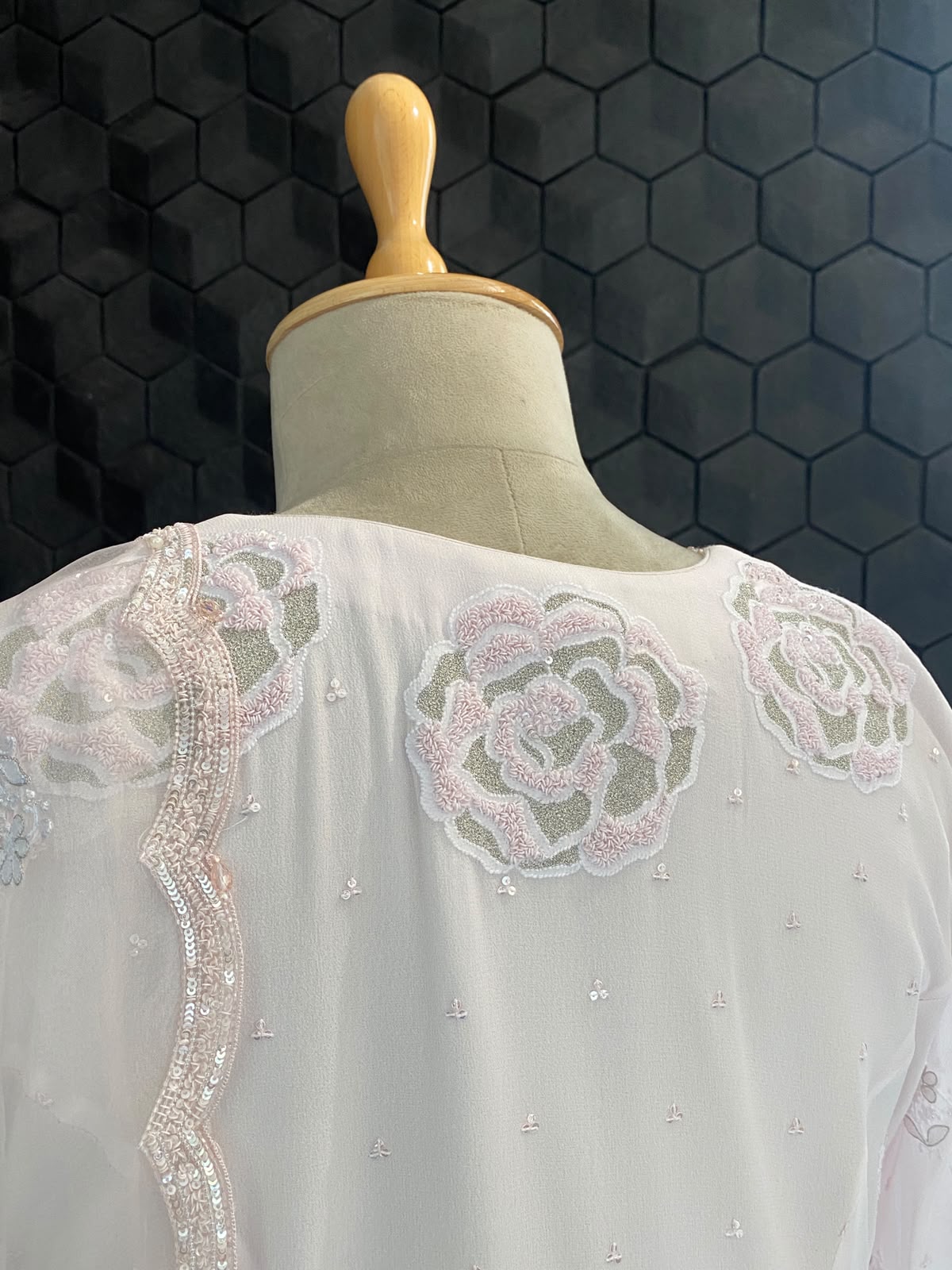 Pink Floral Embroidered Sharara Set