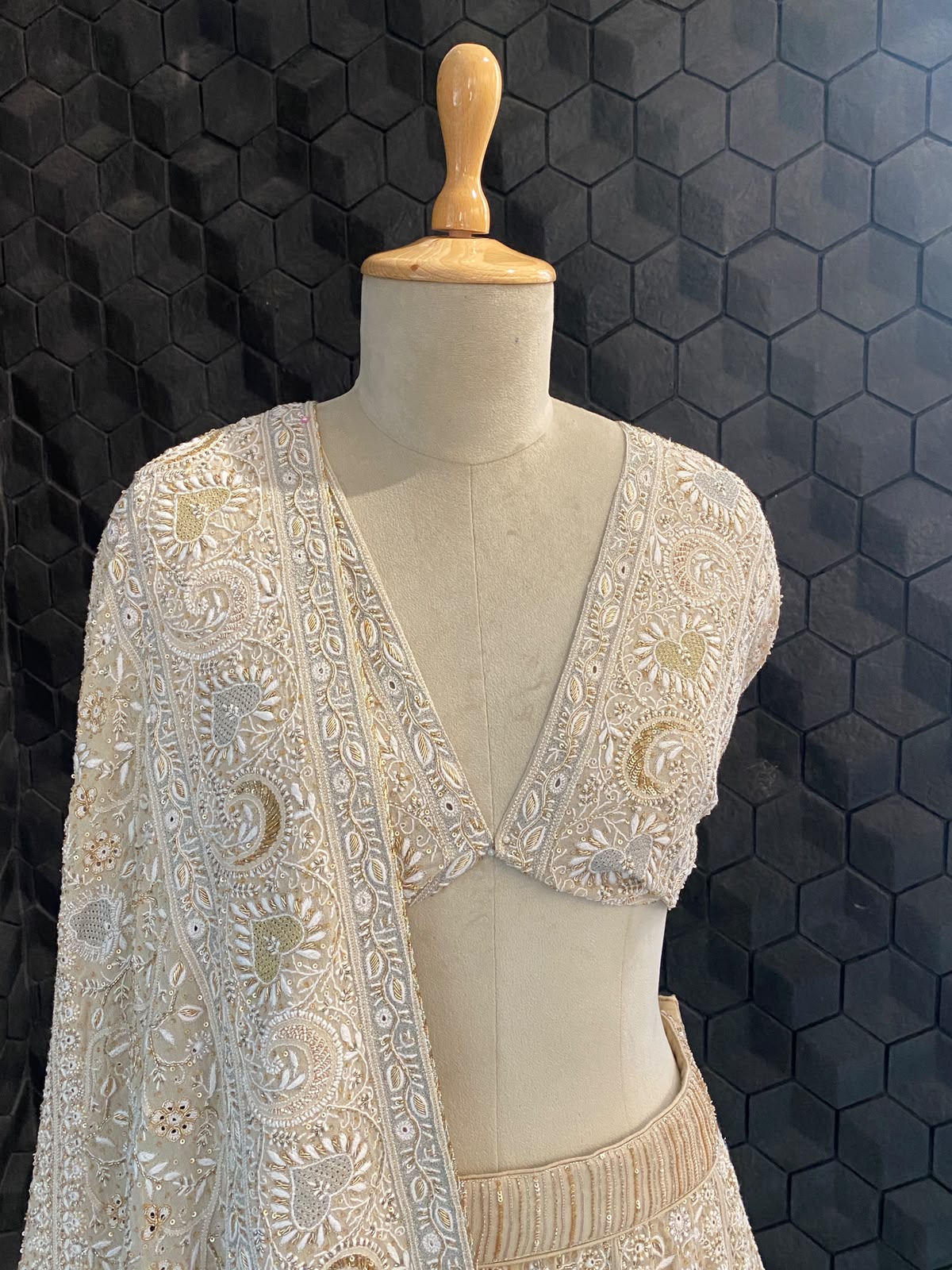 Ivory Heritage Embroidered Lehenga Set