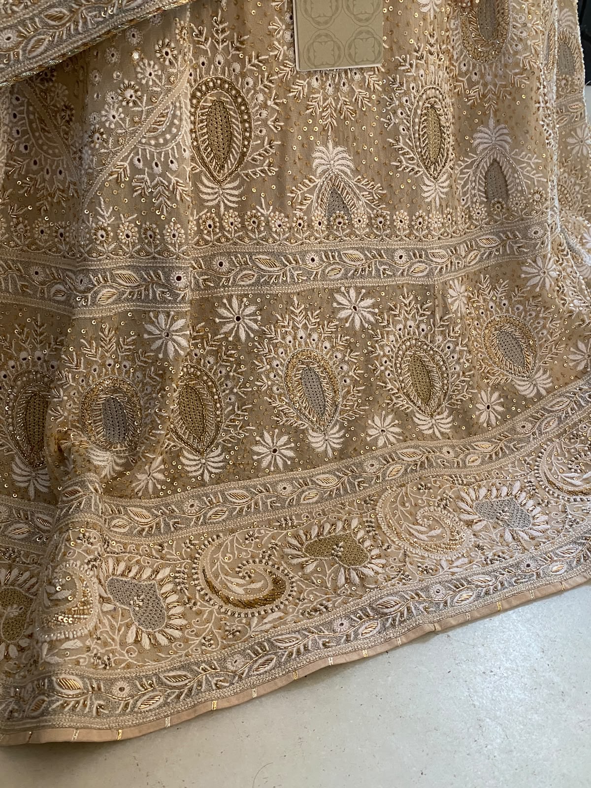Ivory Heritage Embroidered Lehenga Set