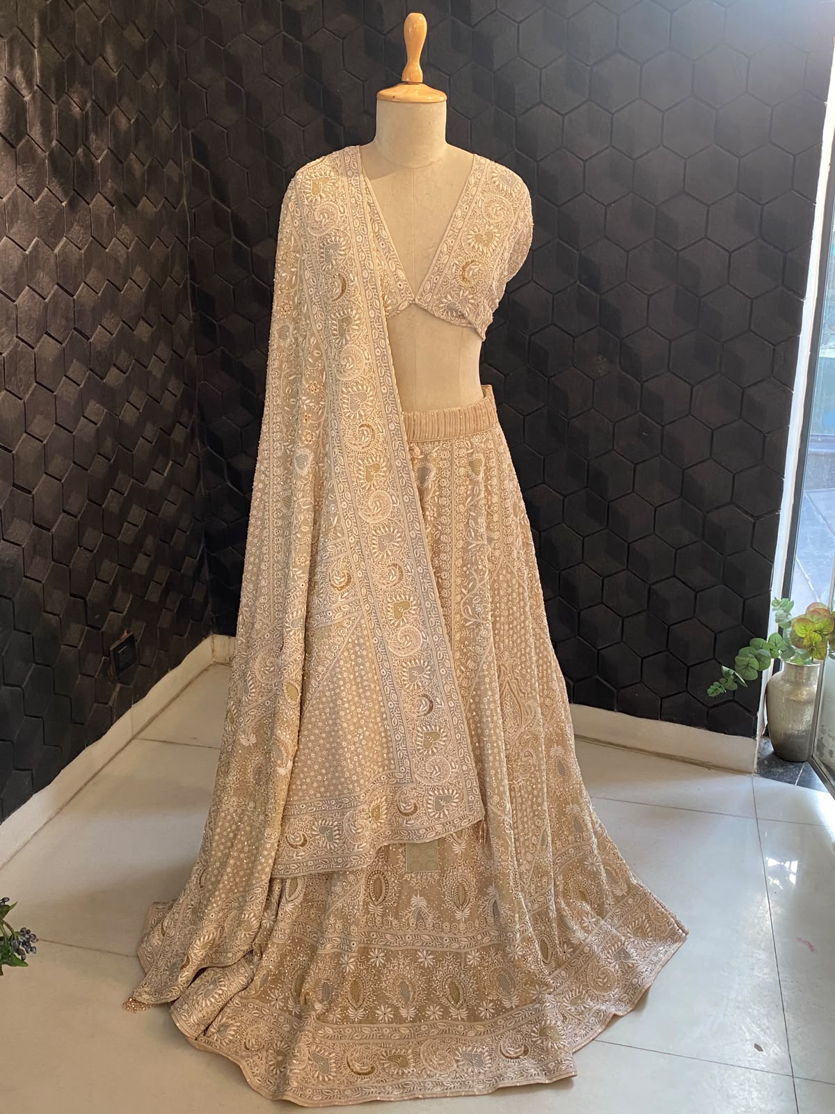 Ivory Heritage Embroidered Lehenga Set
