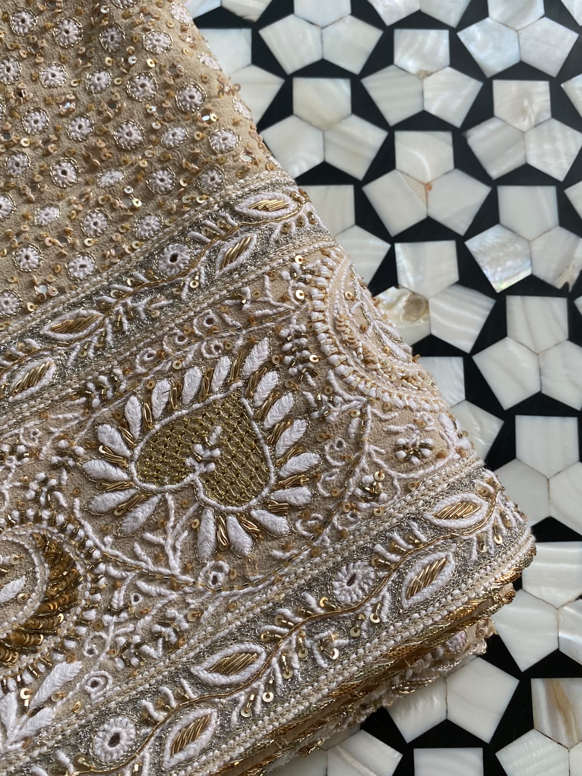 Ivory Heritage Embroidered Lehenga Set