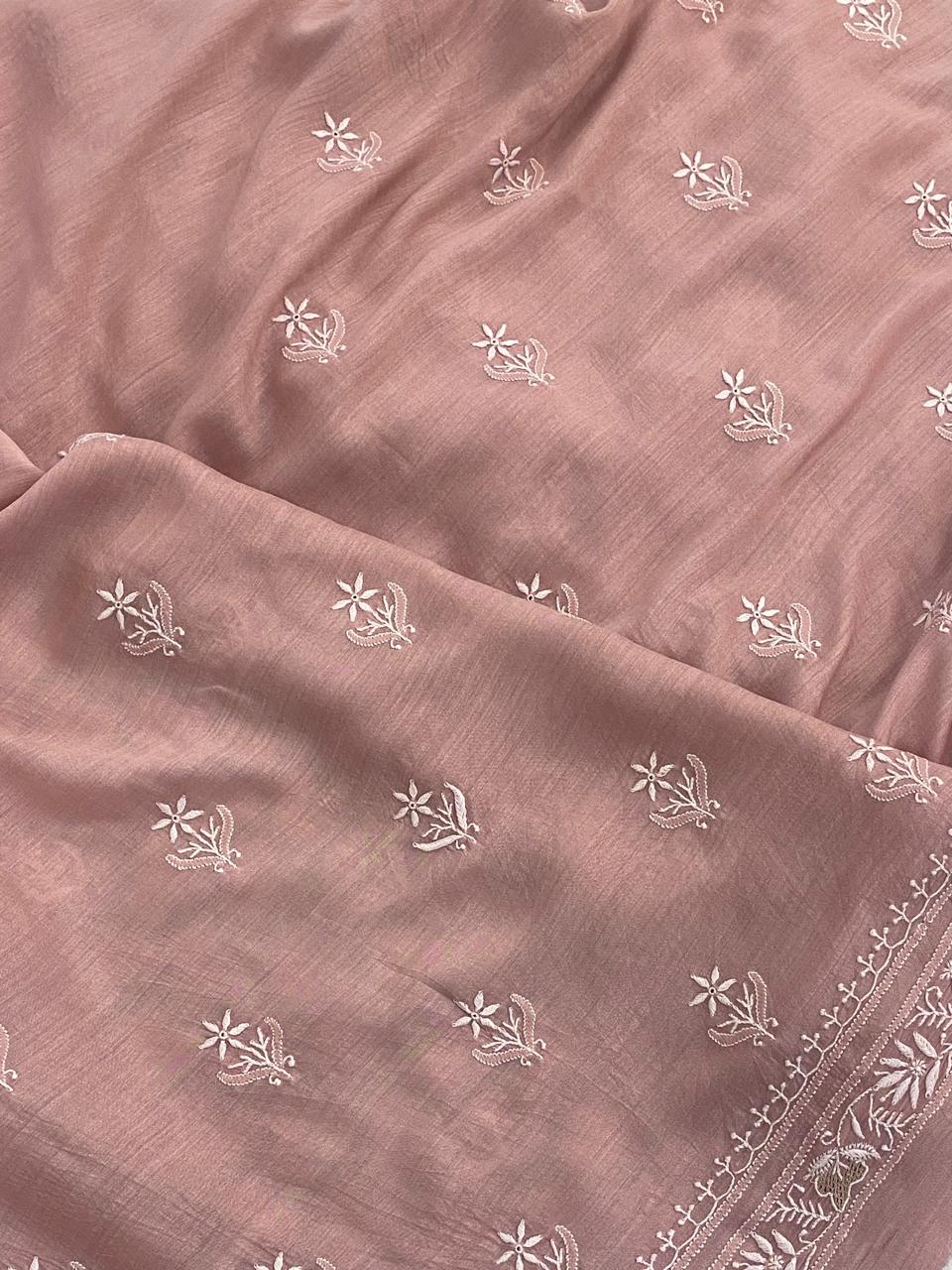 Rose Gold Moonga Silk Men's Kurta