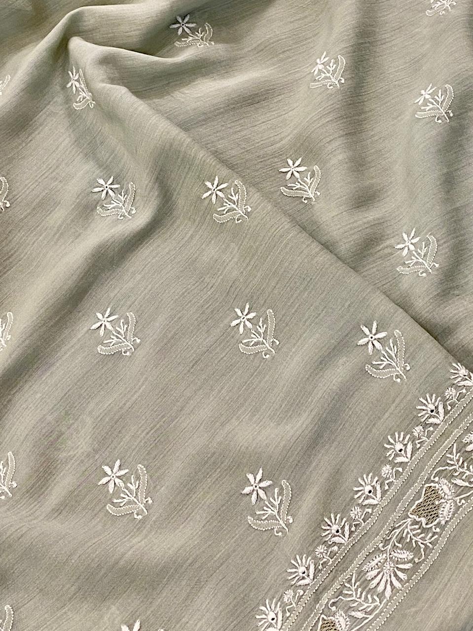 Sage Green Moonga Silk Mens Kurta