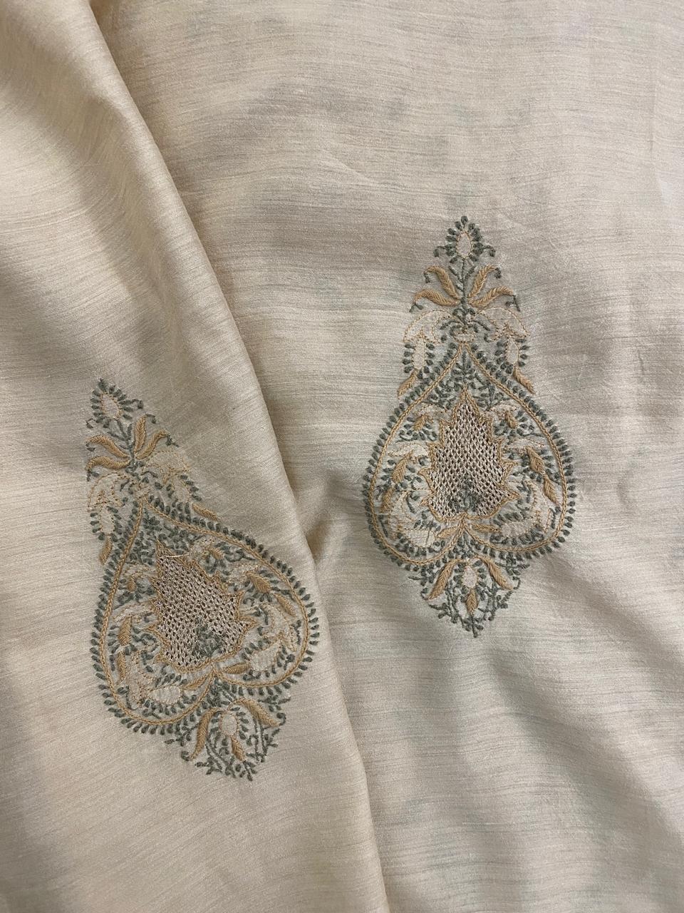 Beige Moonga Silk Men's Kurta