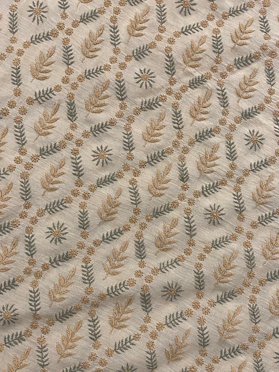 Beige Moonga Silk Men's Kurta