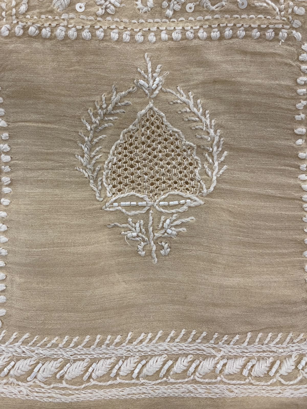 Beige Chanderi Men's Kurta