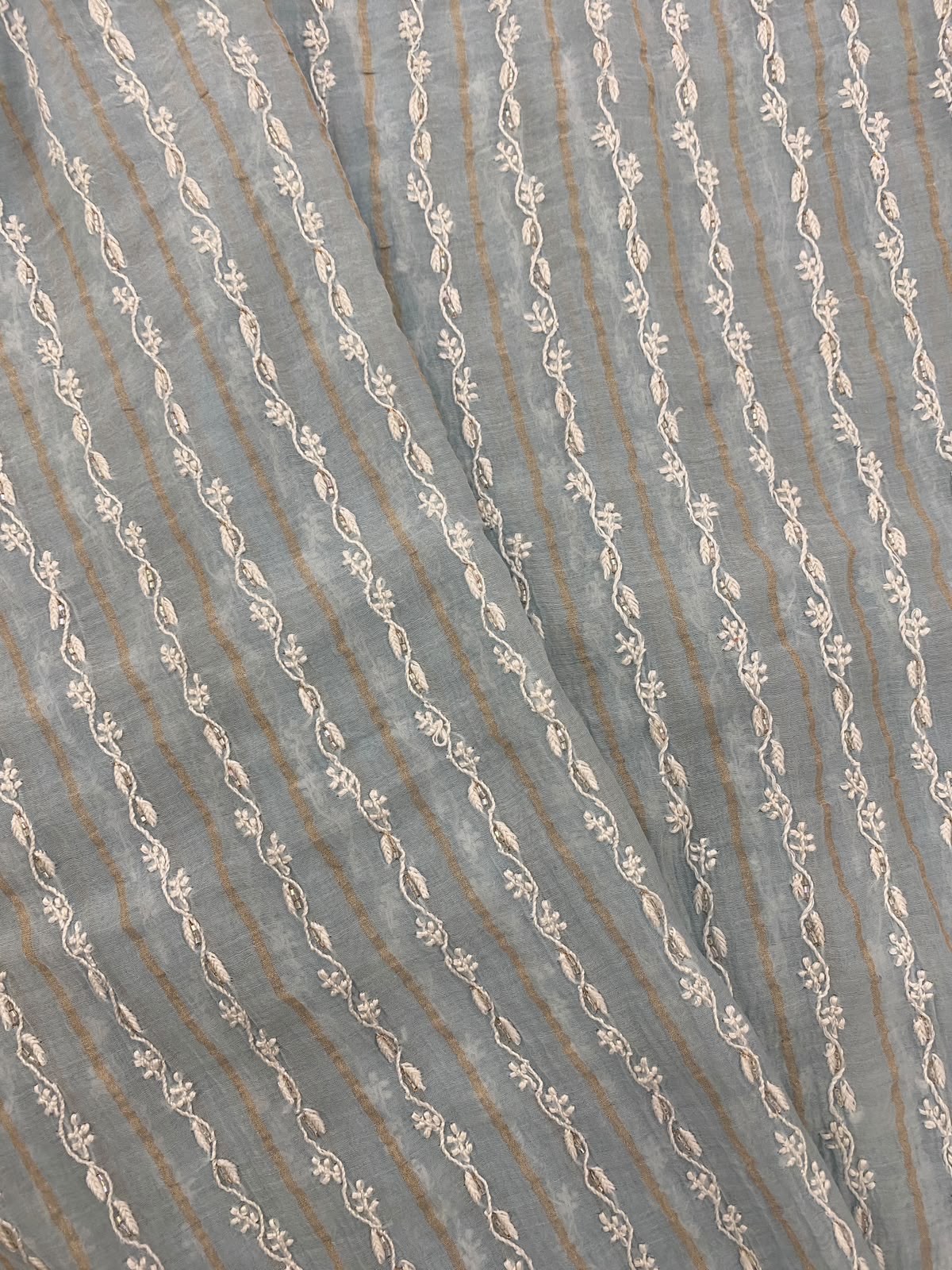 Sky Blue Mul Chanderi Men's Kurta
