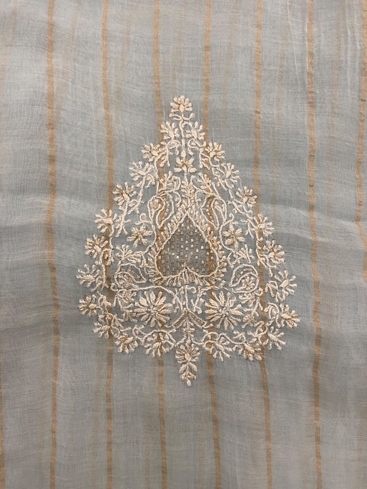 Sky Blue Mul Chanderi Men's Kurta