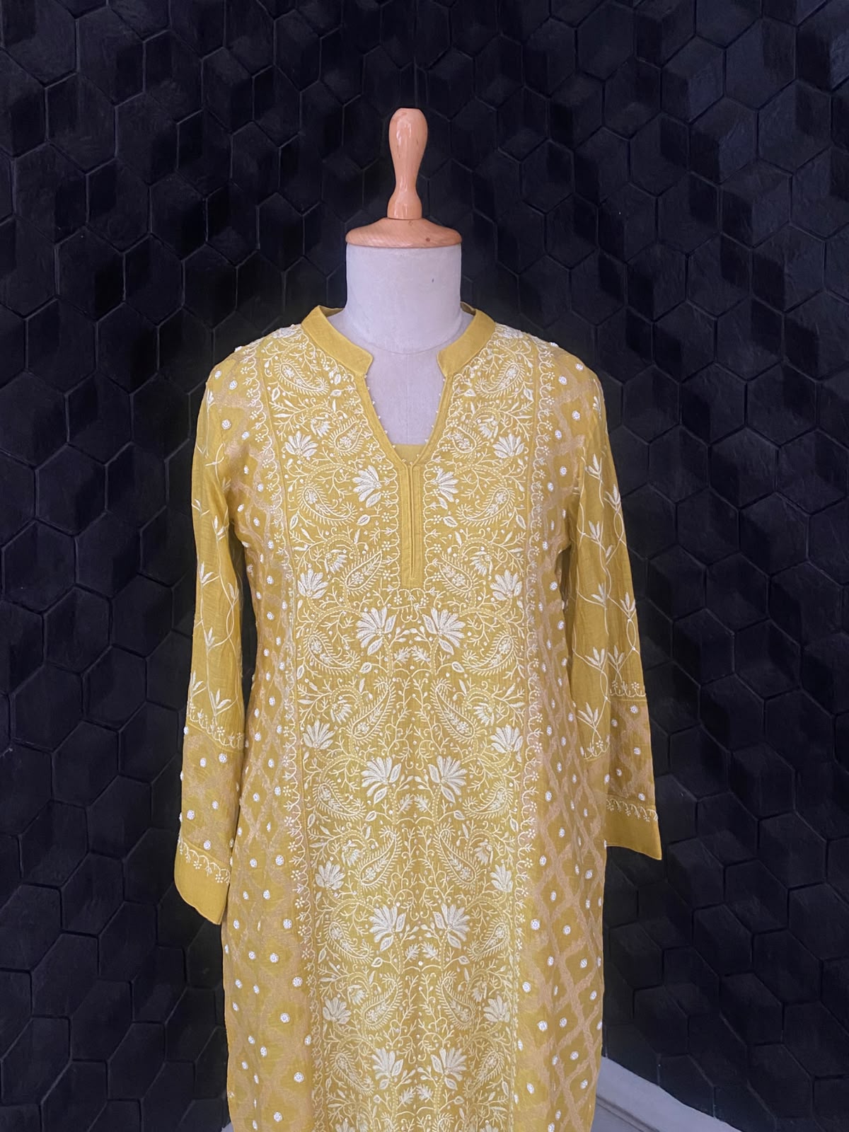 Lime Green Tissue Chikankari Co-ord Set