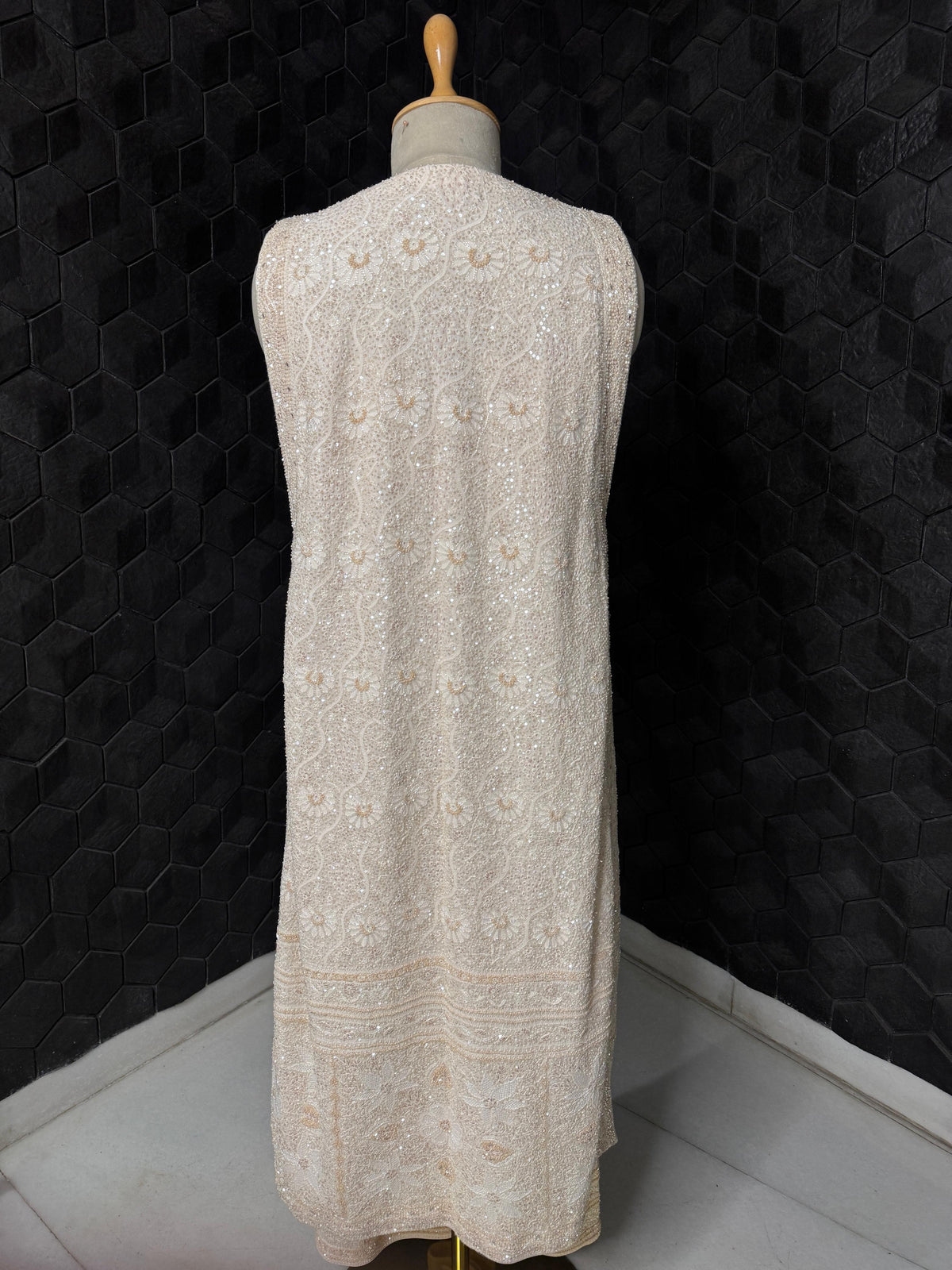 Ivory & Gold Long Jacket set