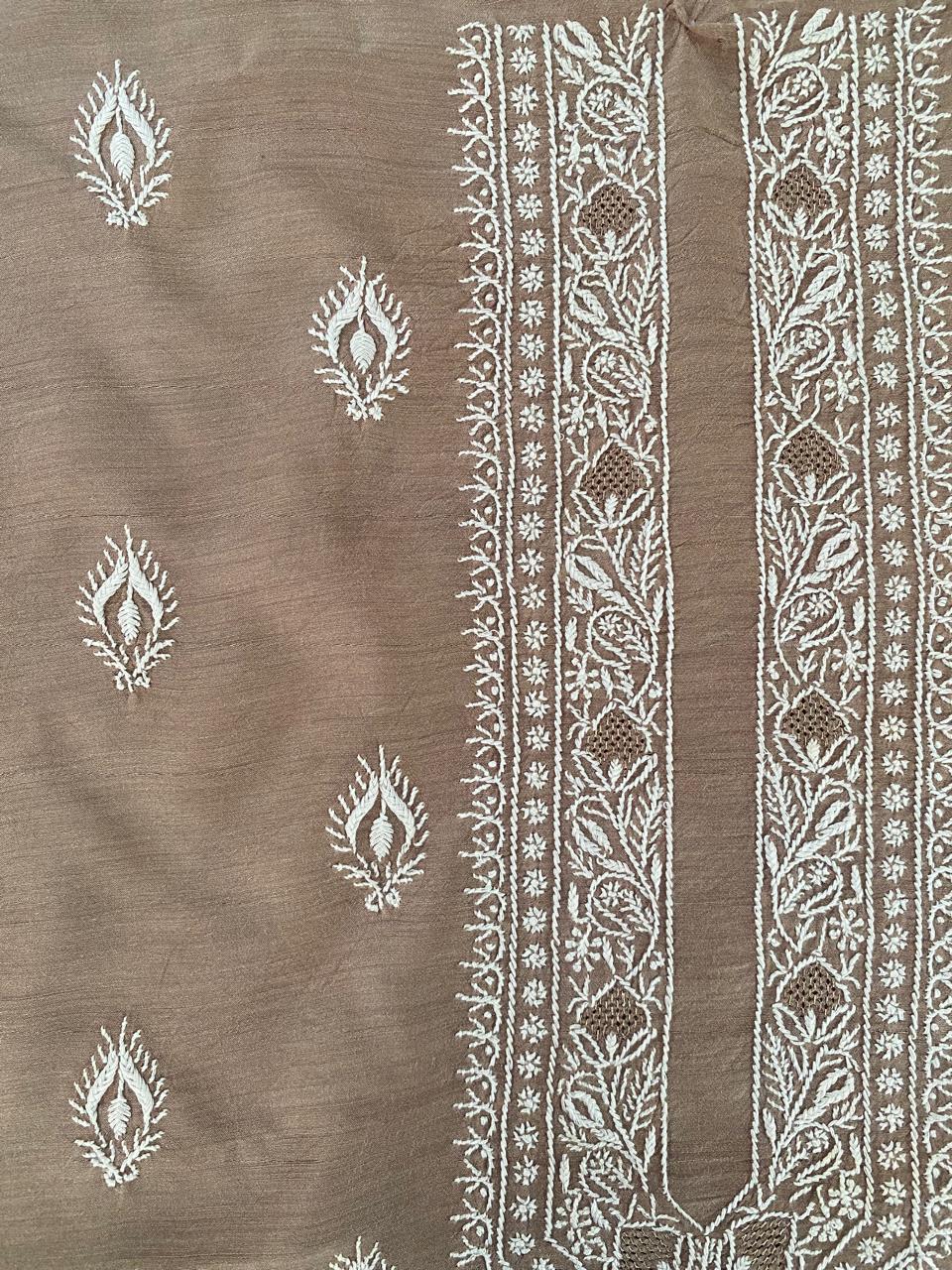 Brown Moonga Silk Men's Kurta
