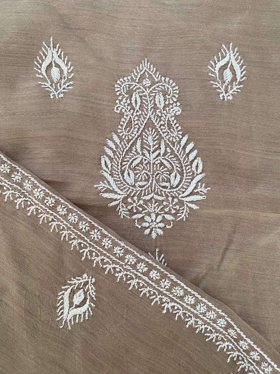 Brown Moonga Silk Men's Kurta